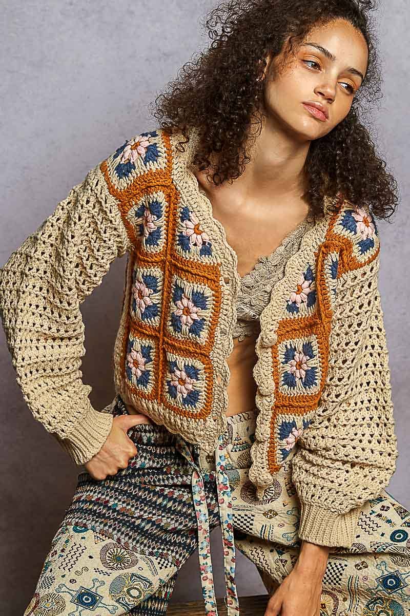 Apple Picking Cropped Sweater Top - ivyandlavyboutique Pol Clothing