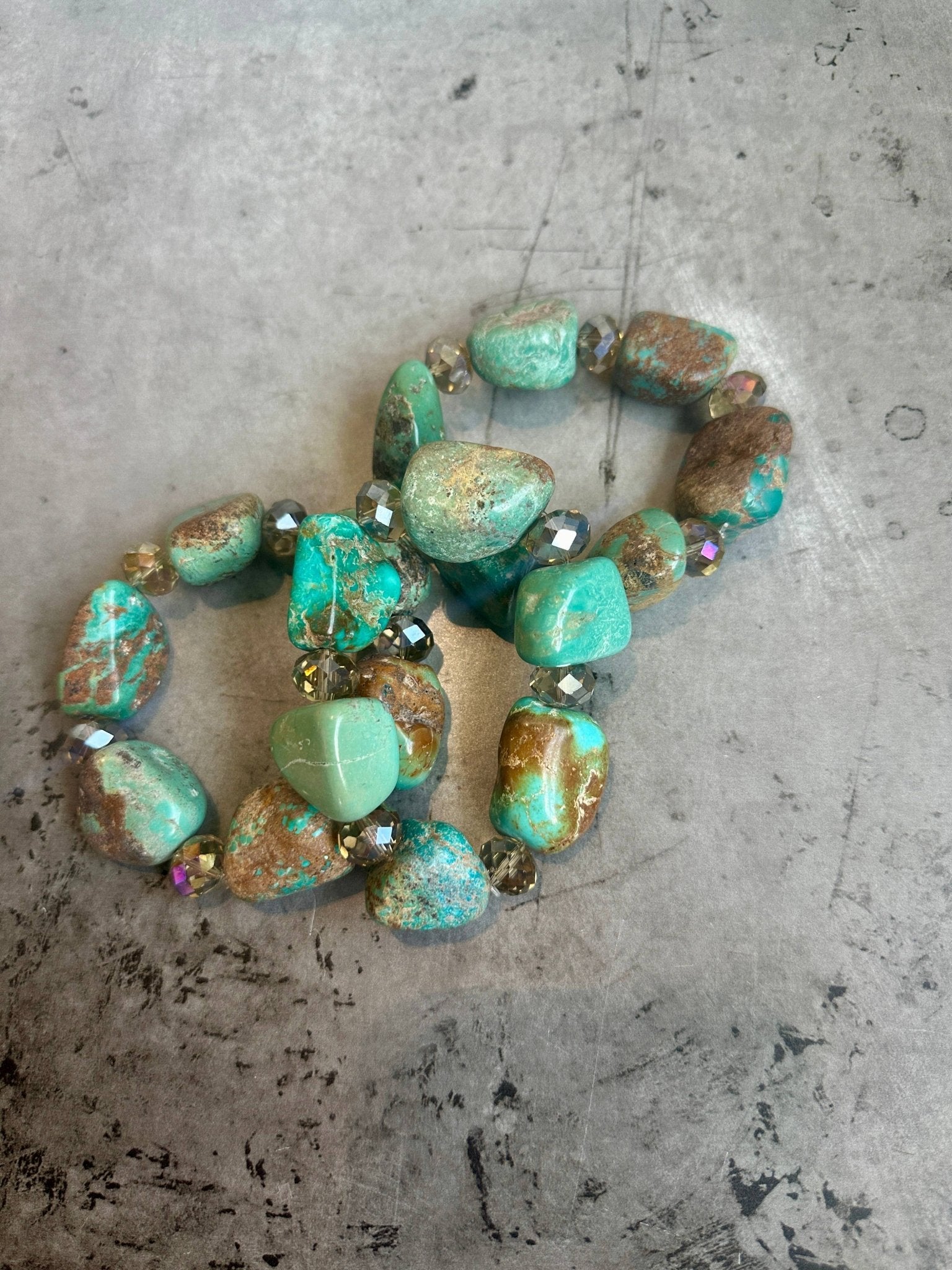 Authentic Turquoise Nugget Bracelet - ivyandlavyboutique A Rare Bird Shop
