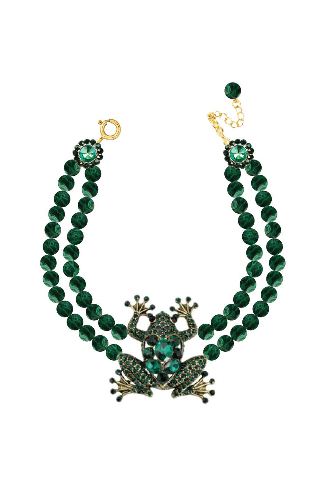 Green From Agate Statement Necklace