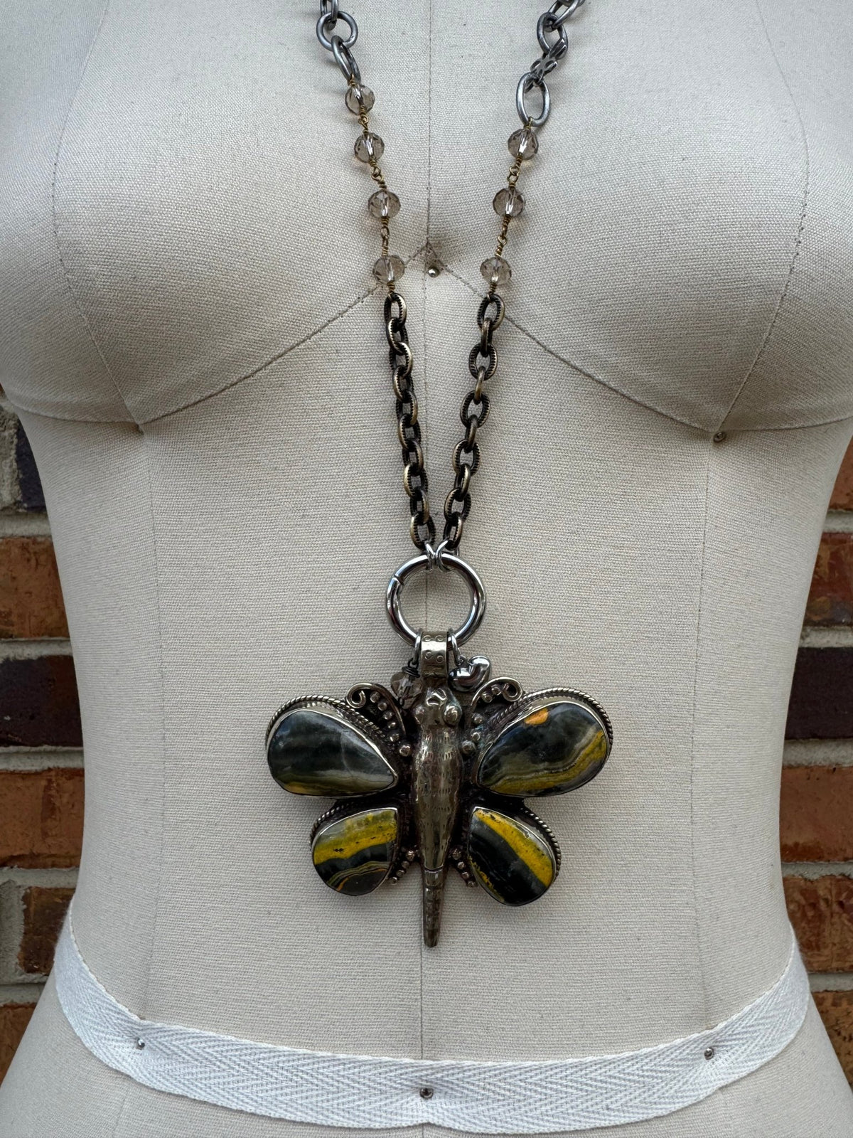 BB Jasper Butterfly Necklace - Boho Wanderlust Boutique Boho Wanderlust Boutique