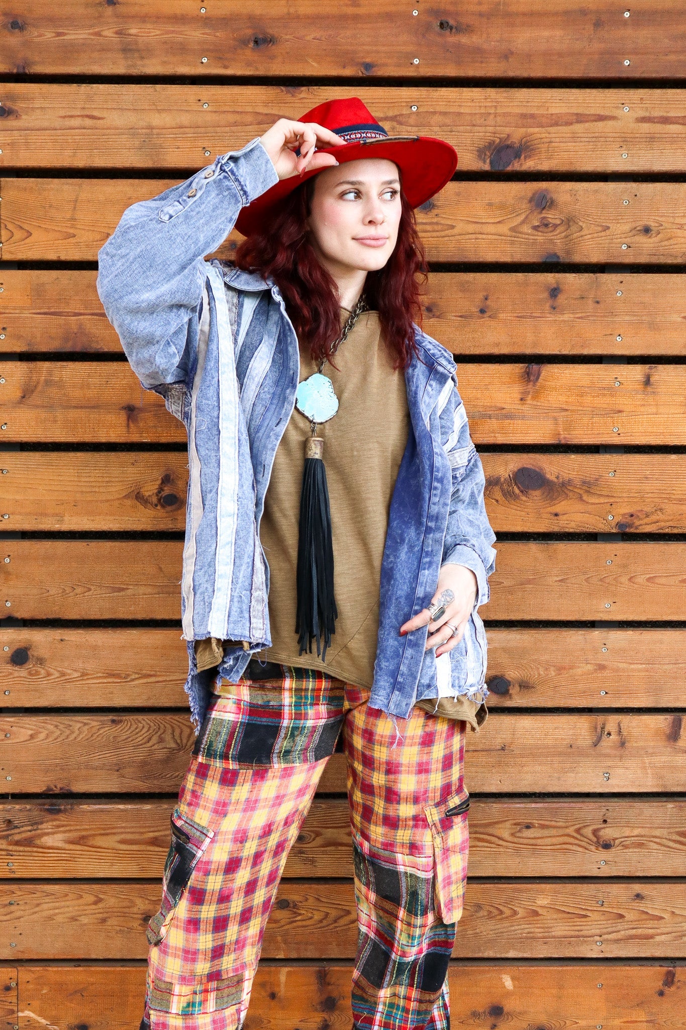 Be Bold Truker Metalized Stone Slab Accent Necklace Combo - ivyandlavyboutique Art by Amy