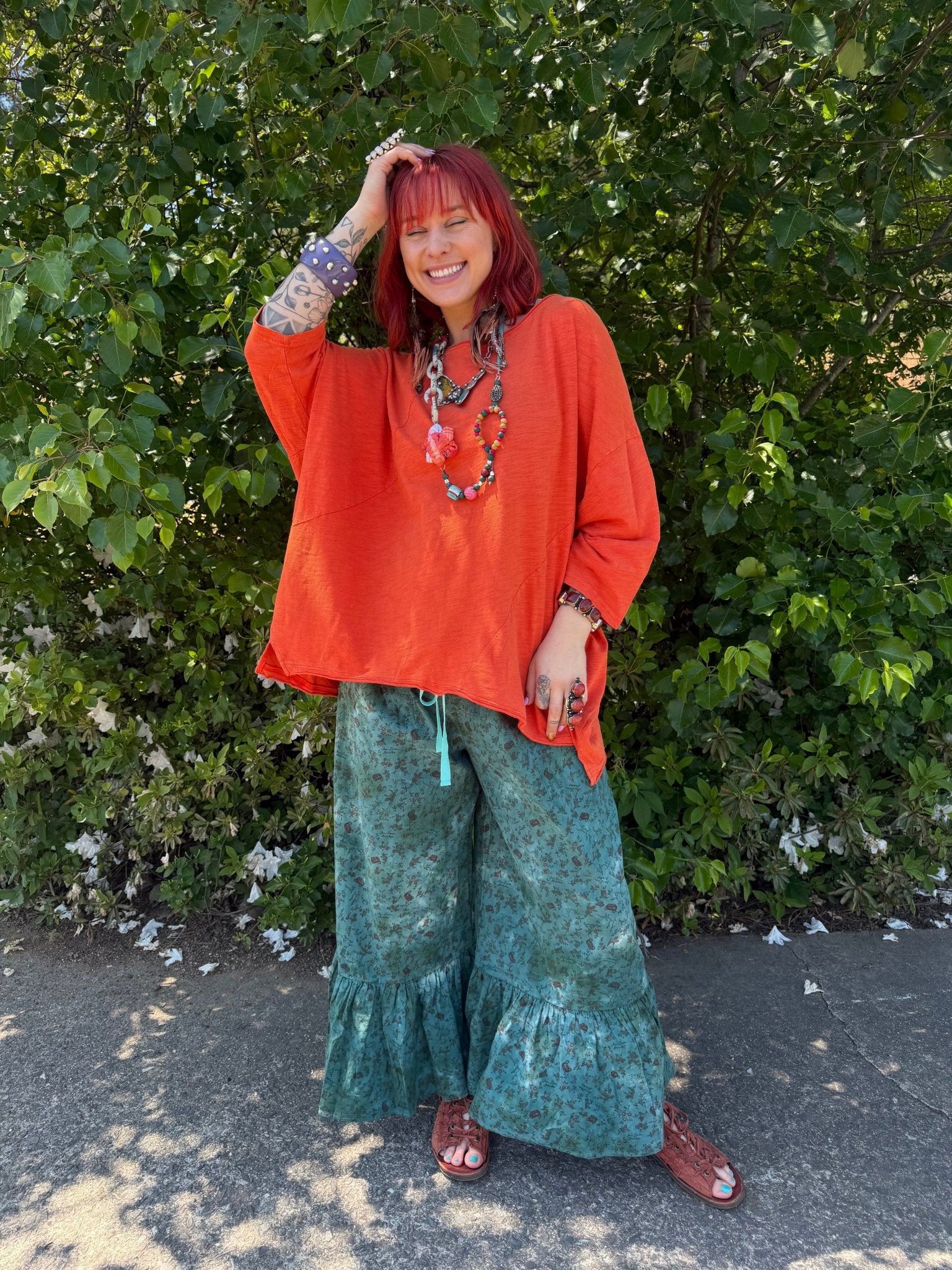 Be Free Top Orange - ivyandlavyboutique Jaded Gypsy