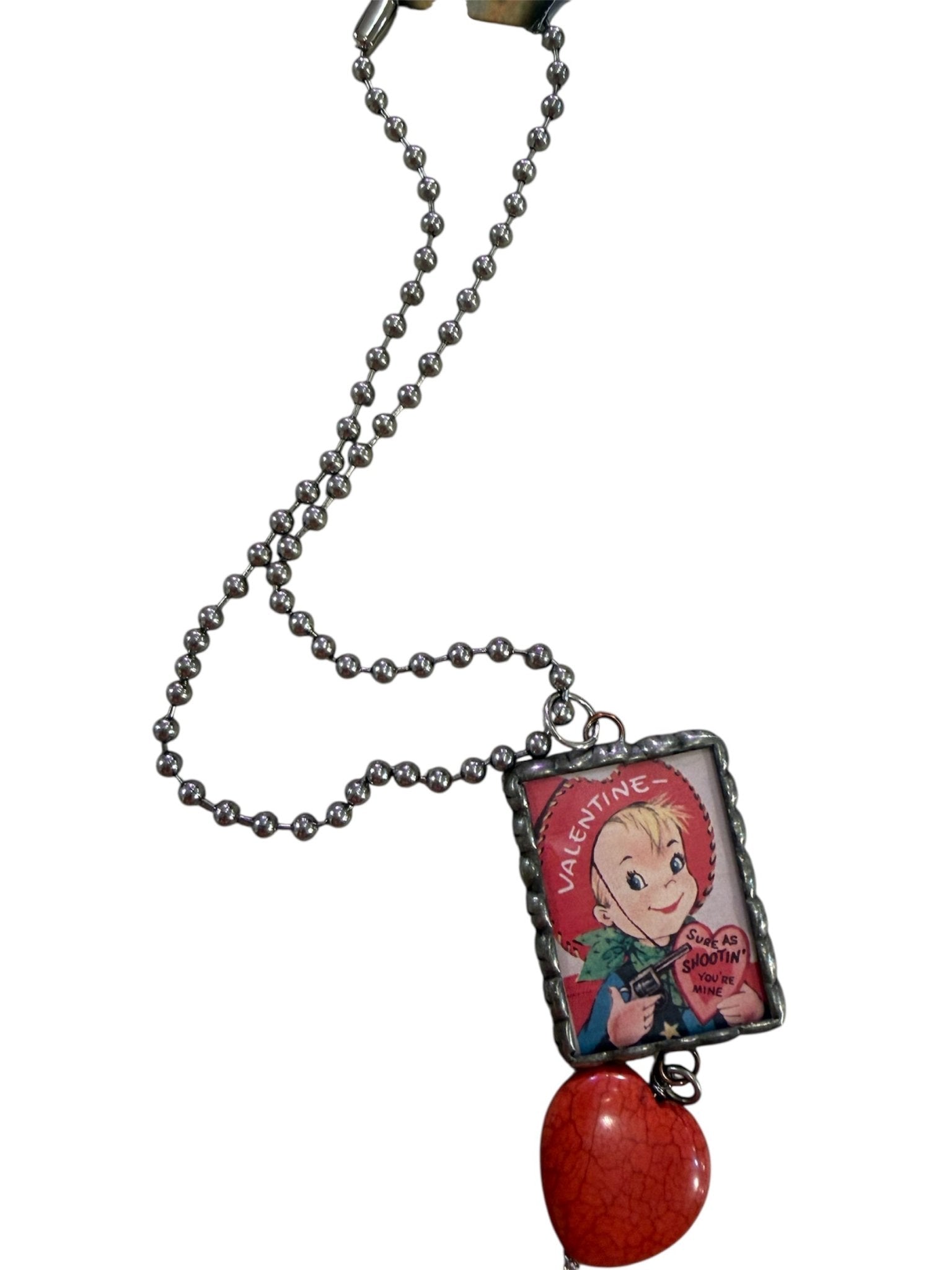 Be My valentine Necklace - ivyandlavyboutique Art by Amy