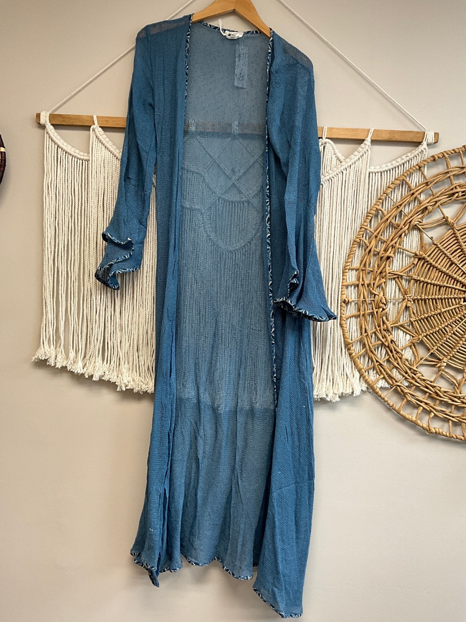 Beached Mesh Cotton Kimono SALE - ivyandlavyboutique Karma Highway