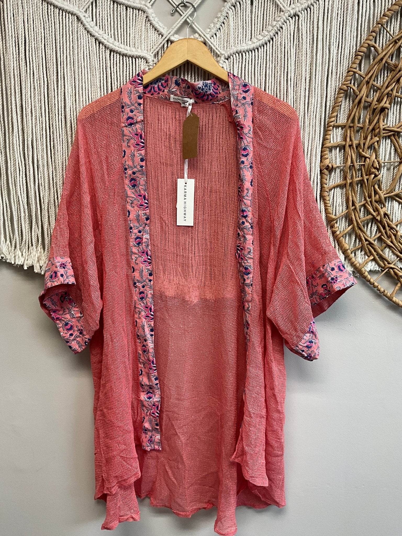 Beached Mesh Cotton Kimono SALE - ivyandlavyboutique Karma Highway