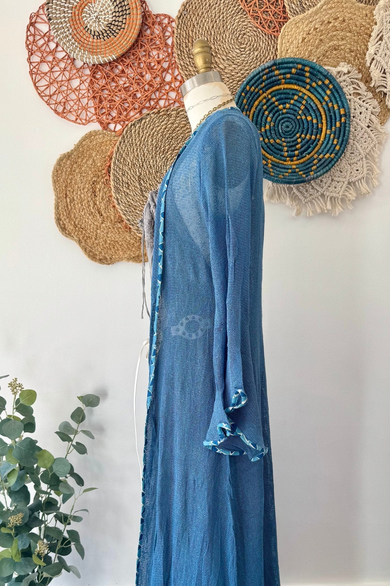 Beached Mesh Cotton Long Kimono 1 - ivyandlavyboutique Karma Highway
