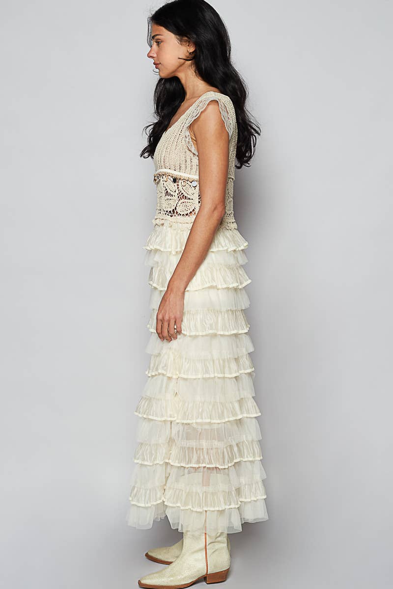 Beached Queen Ruffle Dress - ivyandlavyboutique Pol Clothing