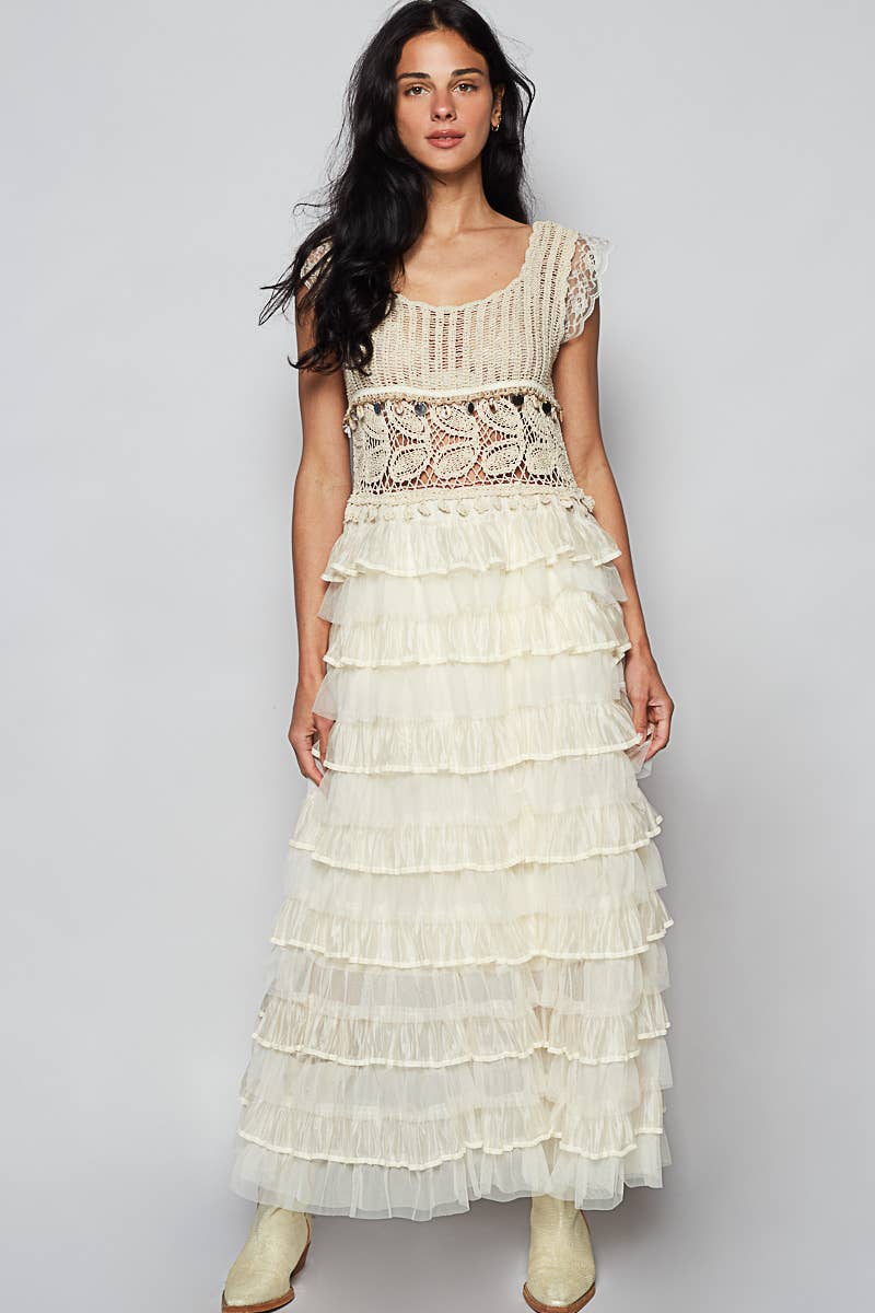 Beached Queen Ruffle Dress - ivyandlavyboutique Pol Clothing