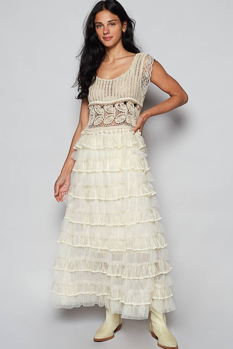 Beached Queen Ruffle Dress - ivyandlavyboutique Pol Clothing
