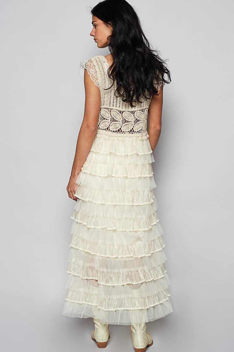 Beached Queen Ruffle Dress - ivyandlavyboutique Pol Clothing
