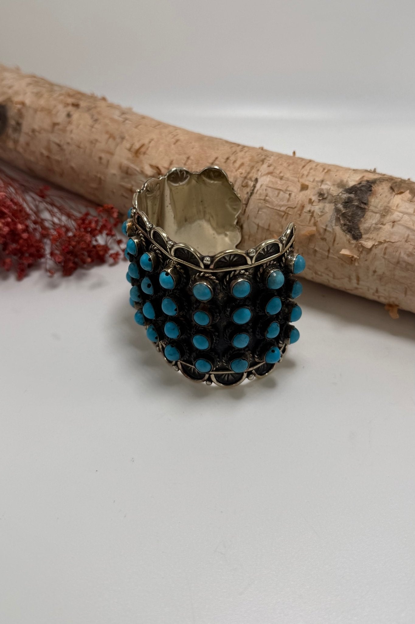 Bead Inlay Cuff in Turquoise - ivyandlavyboutique ivyandlavyboutique