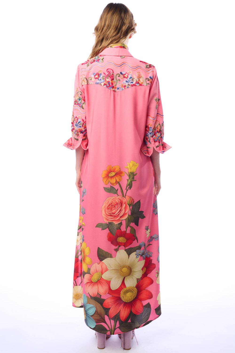 Beauty Mark Maxi Duster in Dirty Rose - ivyandlavyboutique Aratta