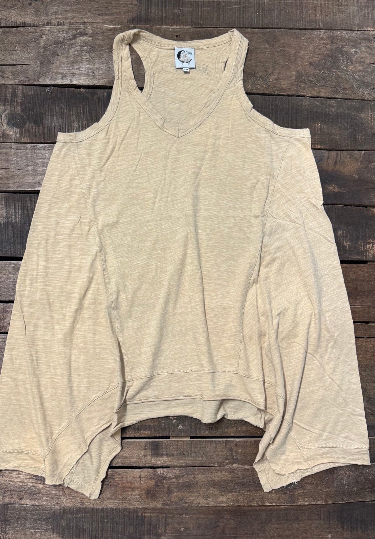 Beyond The Moon Tank in Oatmeal - ivyandlavyboutique Jaded Gypsy
