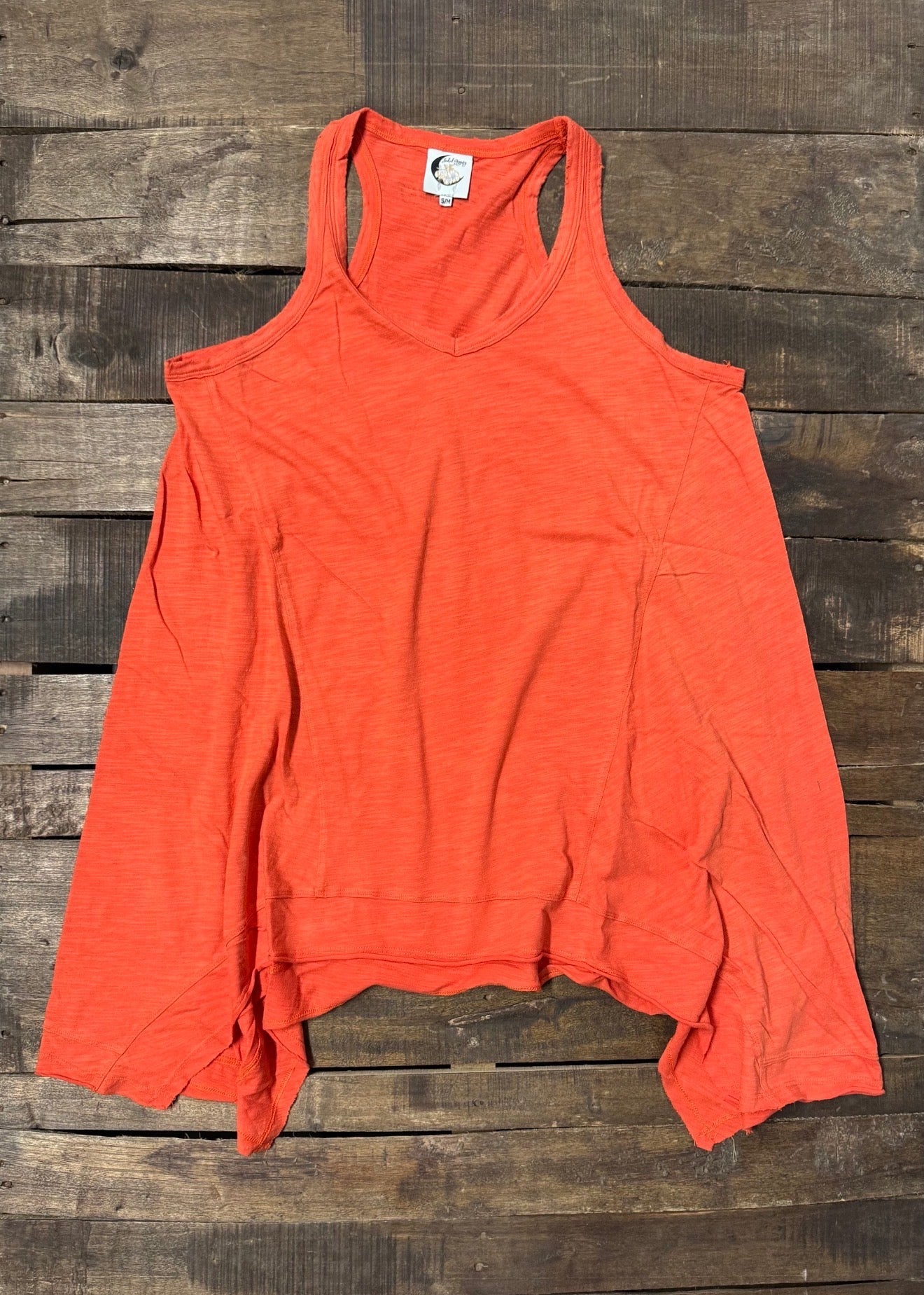 Beyond The Moon Tank in Orange - ivyandlavyboutique Jaded Gypsy
