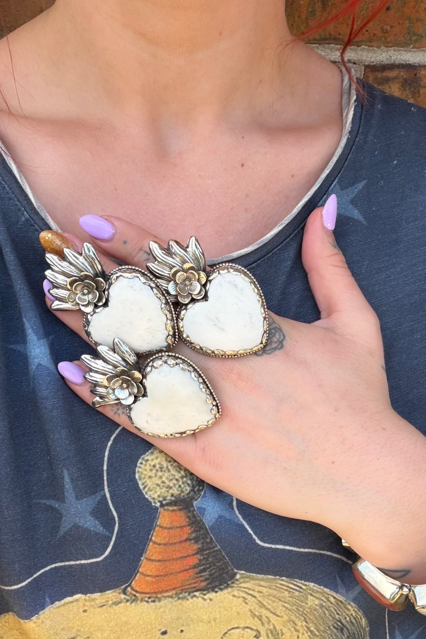 Big Heart Statement Rings - ivyandlavyboutique ivyandlavyboutique
