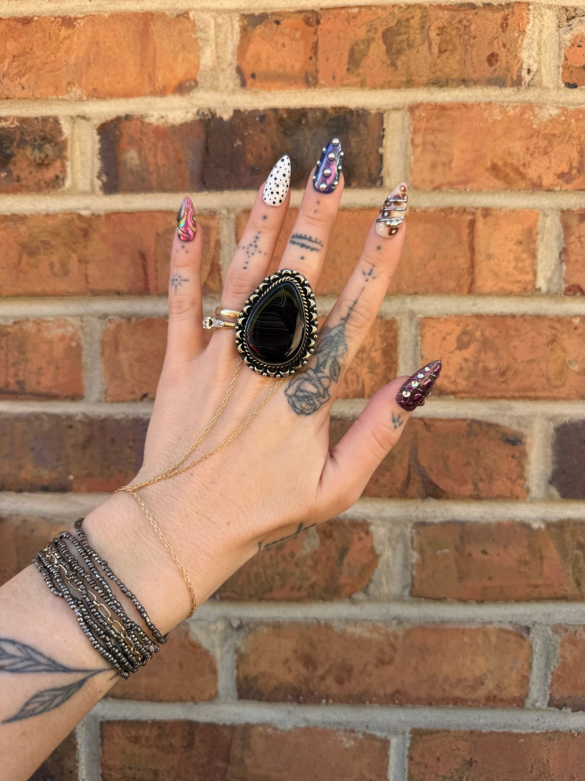 Black Lines Ring - Boho Wanderlust Boutique ivyandlavyboutique