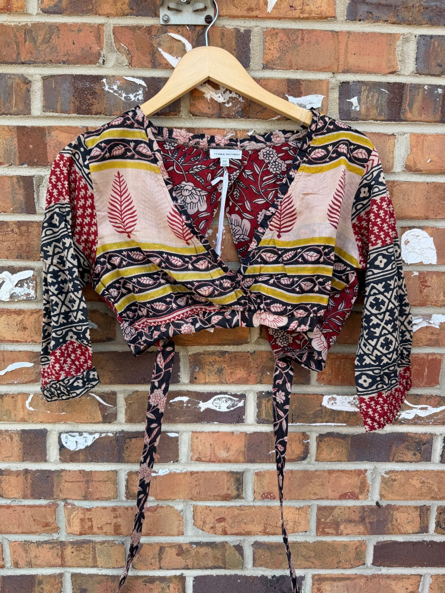 Block Printed Crop Top - ivyandlavyboutique ivyandlavyboutique