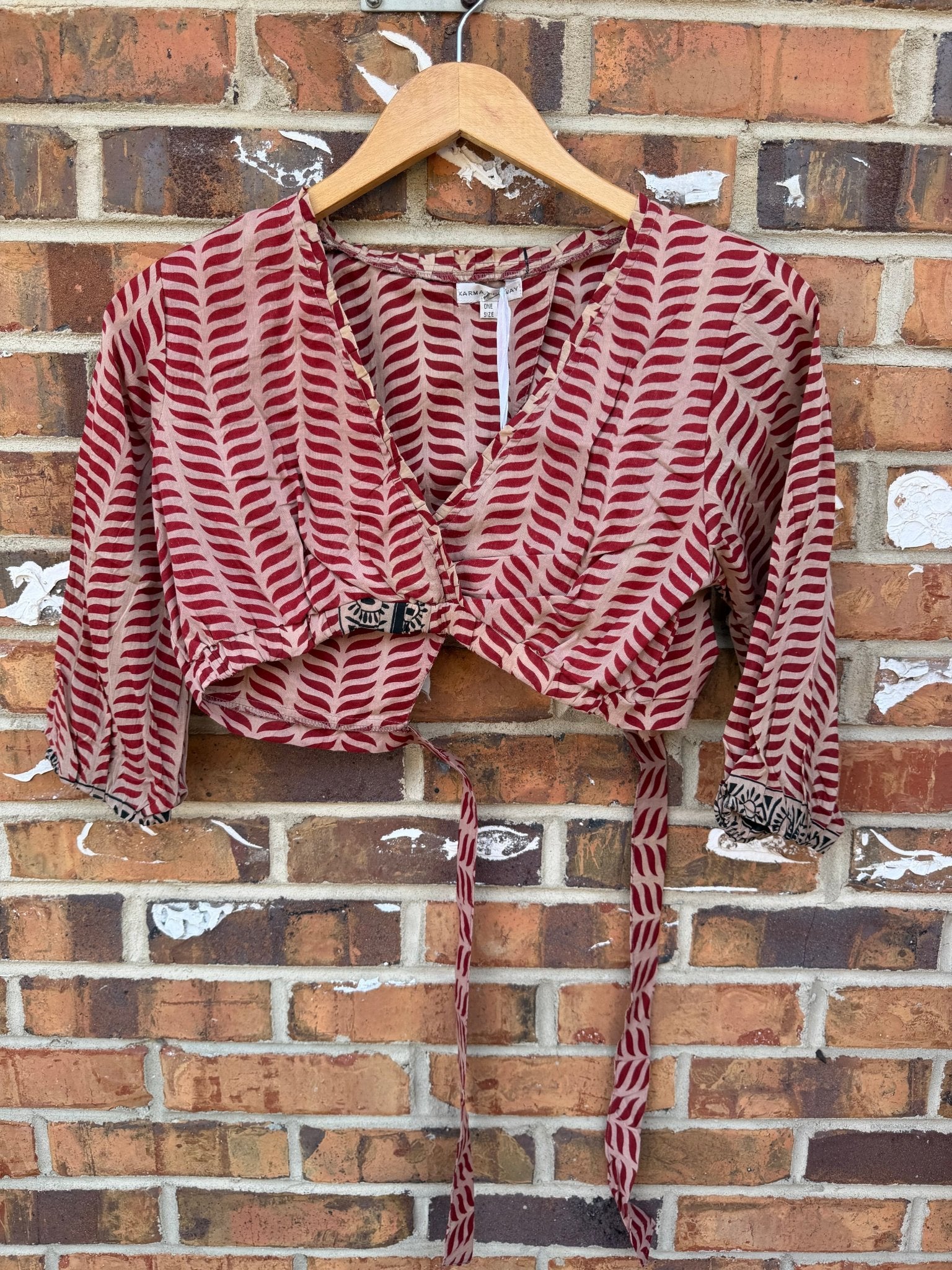 Block Printed Crop Top - ivyandlavyboutique ivyandlavyboutique