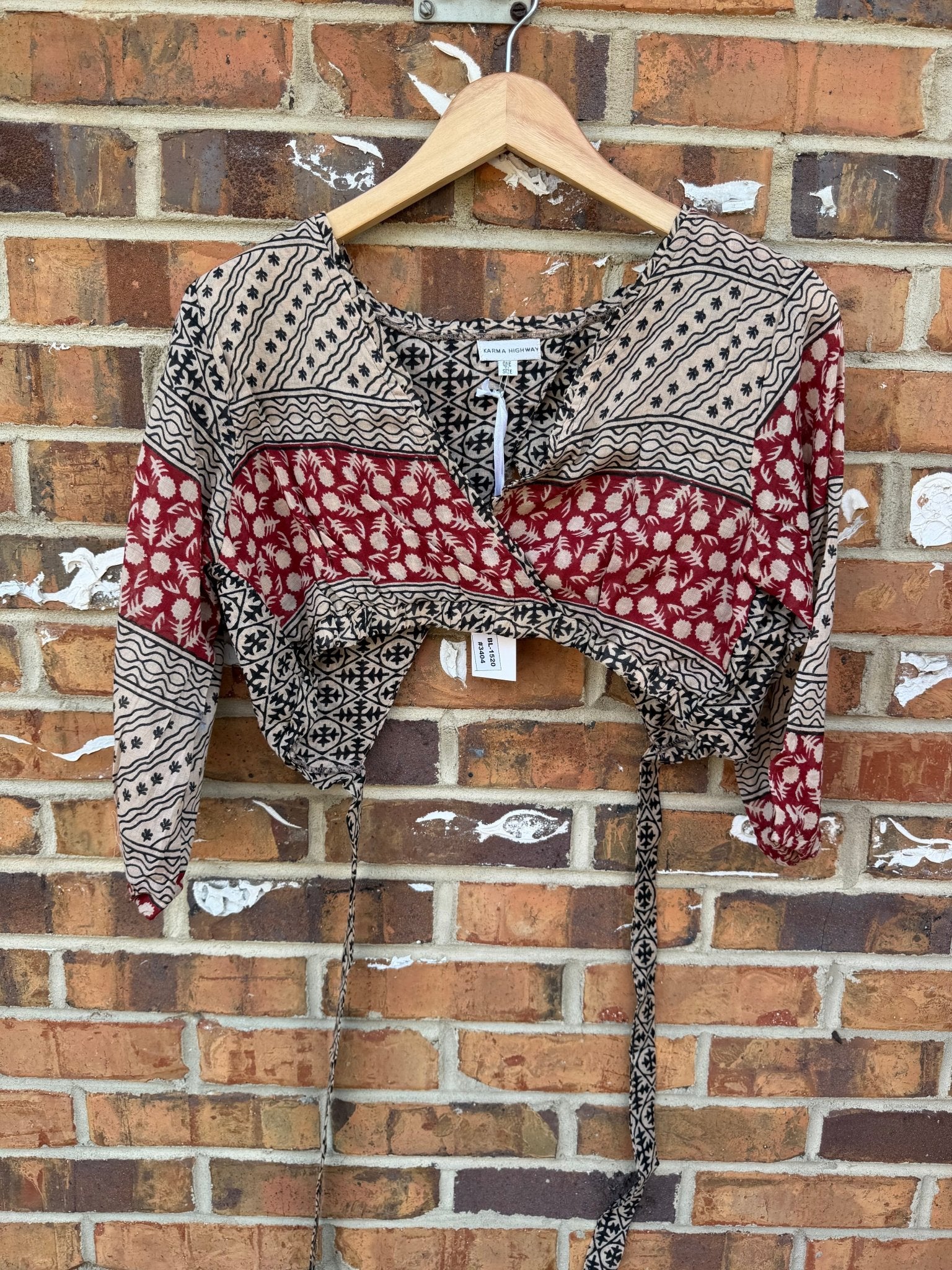 Block Printed Crop Top - ivyandlavyboutique ivyandlavyboutique
