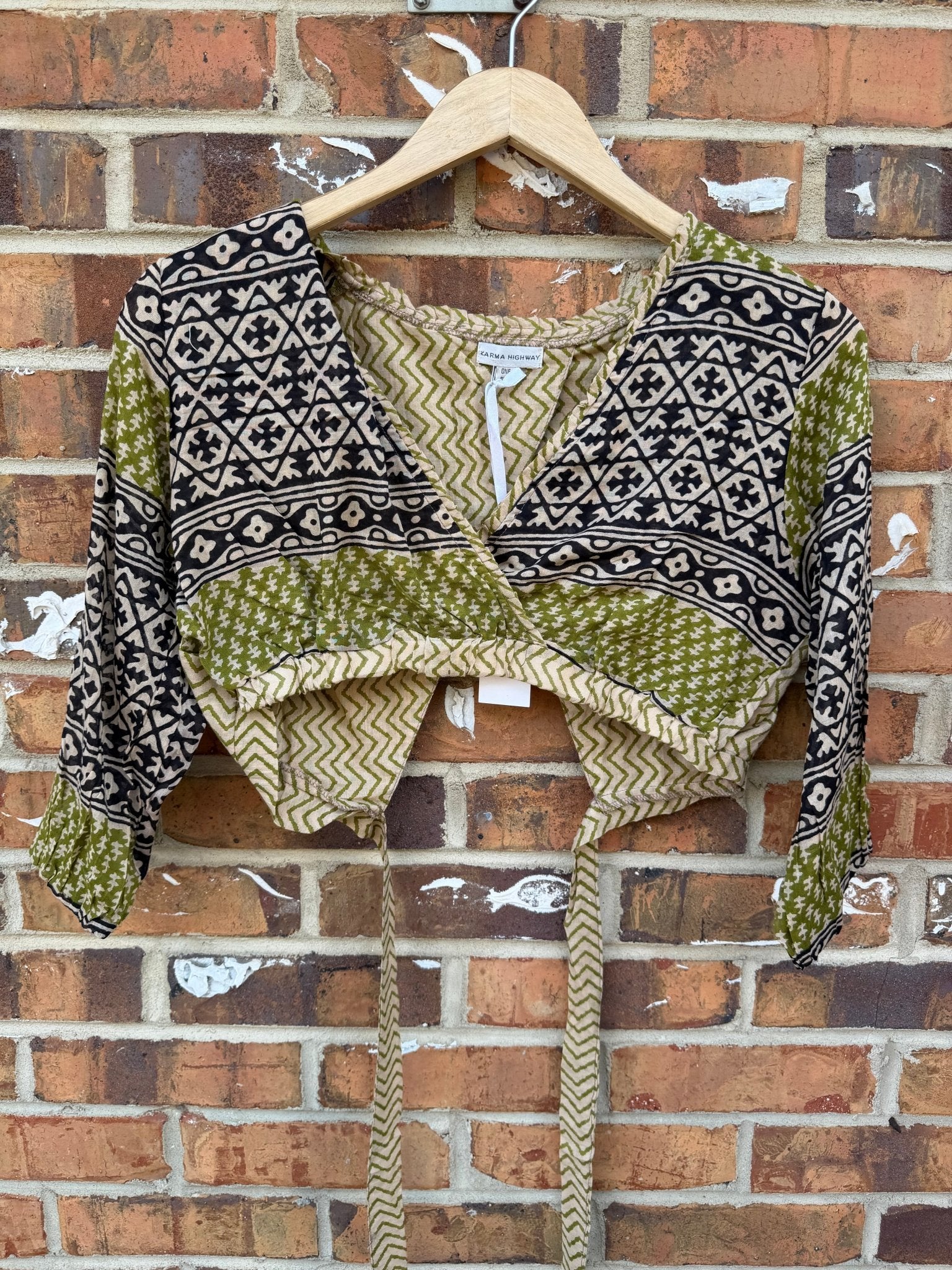 Block Printed Crop Top - ivyandlavyboutique ivyandlavyboutique