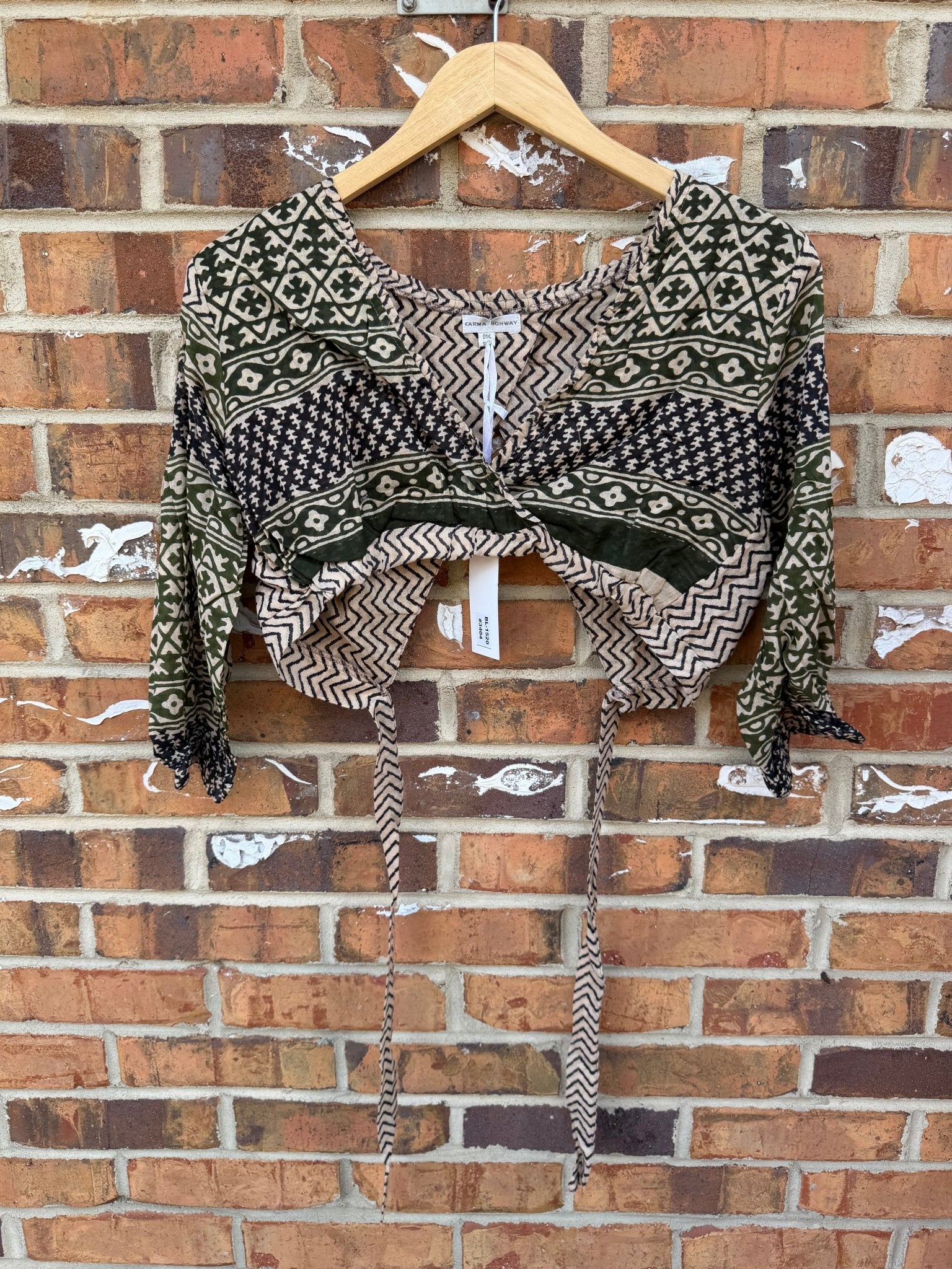 Block Printed Crop Top - ivyandlavyboutique ivyandlavyboutique