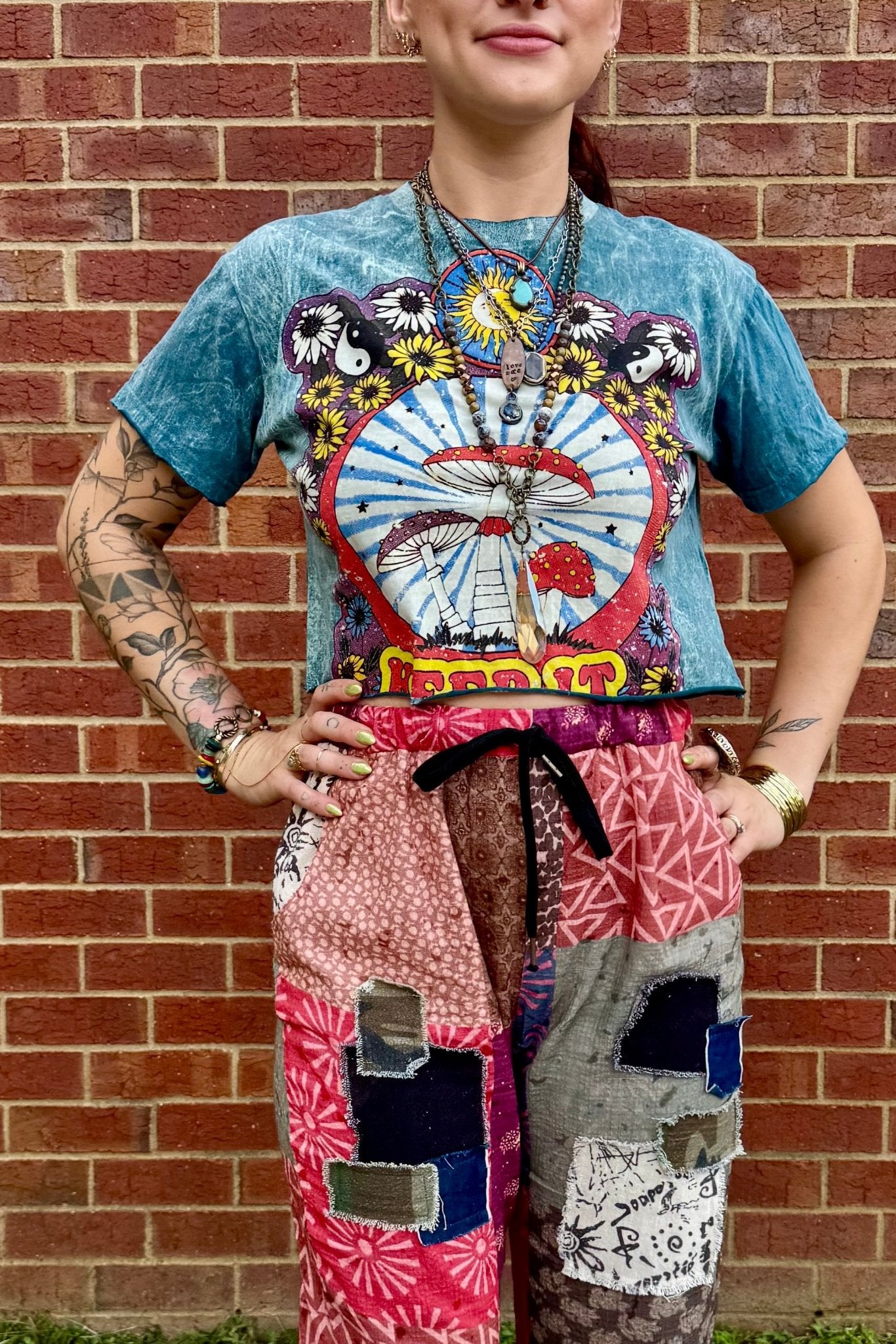 Blocked Print Pants - ivyandlavyboutique I LOVE LINEN