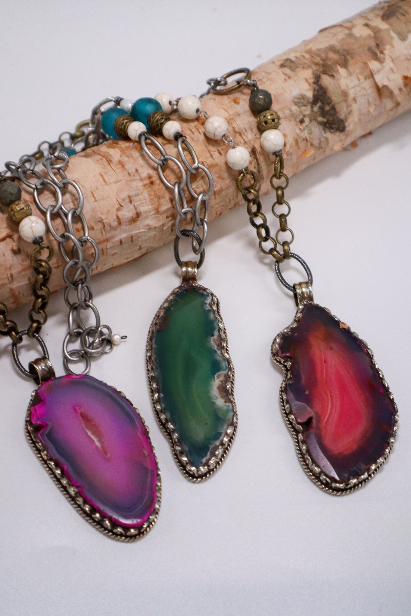 Blue Geode Statement Necklace - ivyandlavyboutique ivyandlavyboutique