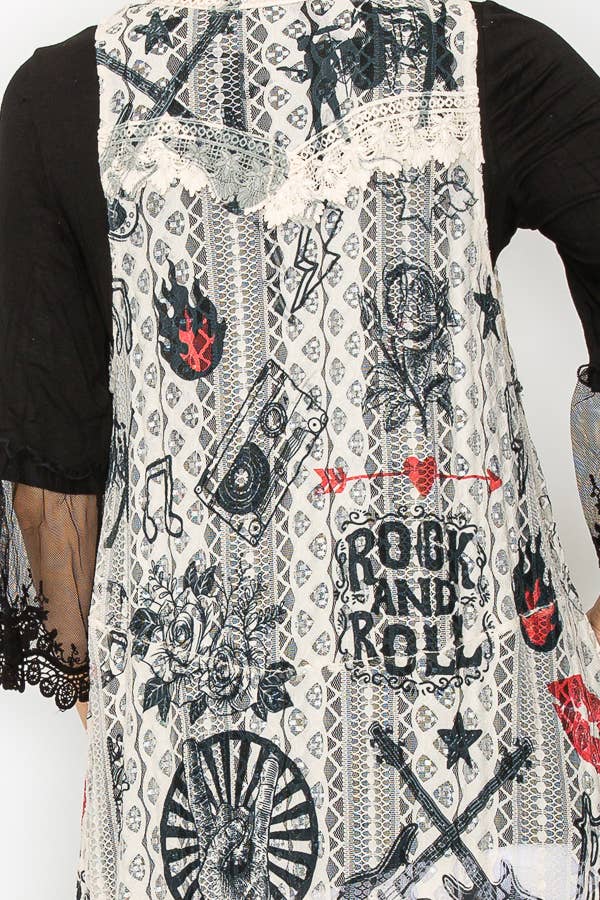 BOHEMIAN ALL LACE HI LOW VEST - ivyandlavyboutique Origami Apparel ~ Lace and Crochet inspired