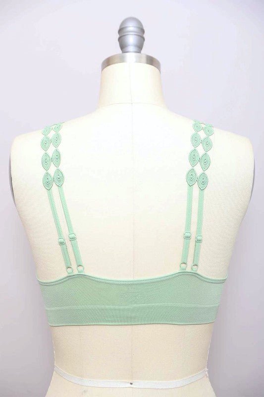 Boho Eye Lace Applique Bralette - ivyandlavyboutique Leto Accessories