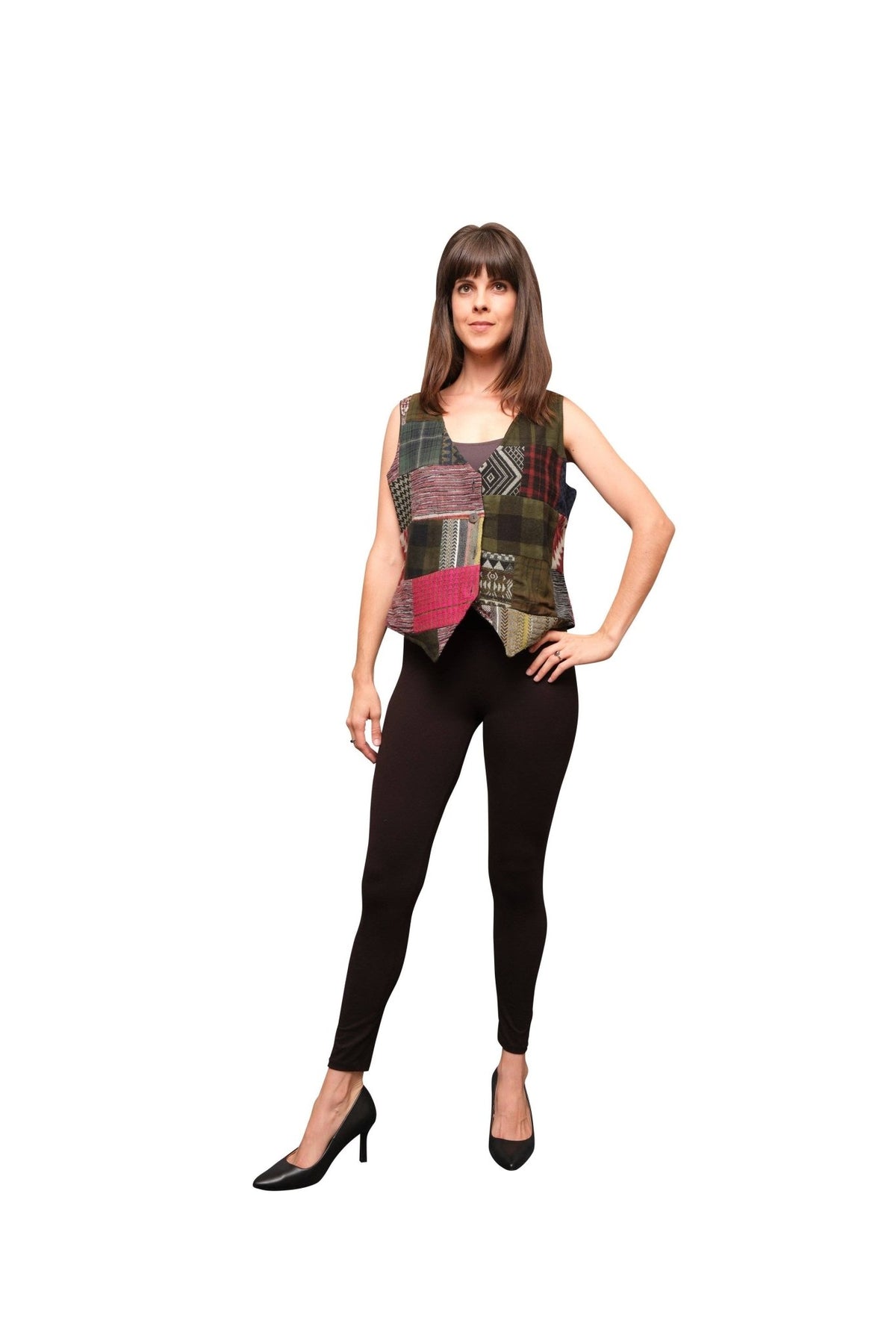 Boho Fleeced Patchwork Vest - ivyandlavyboutique Sacred Threads