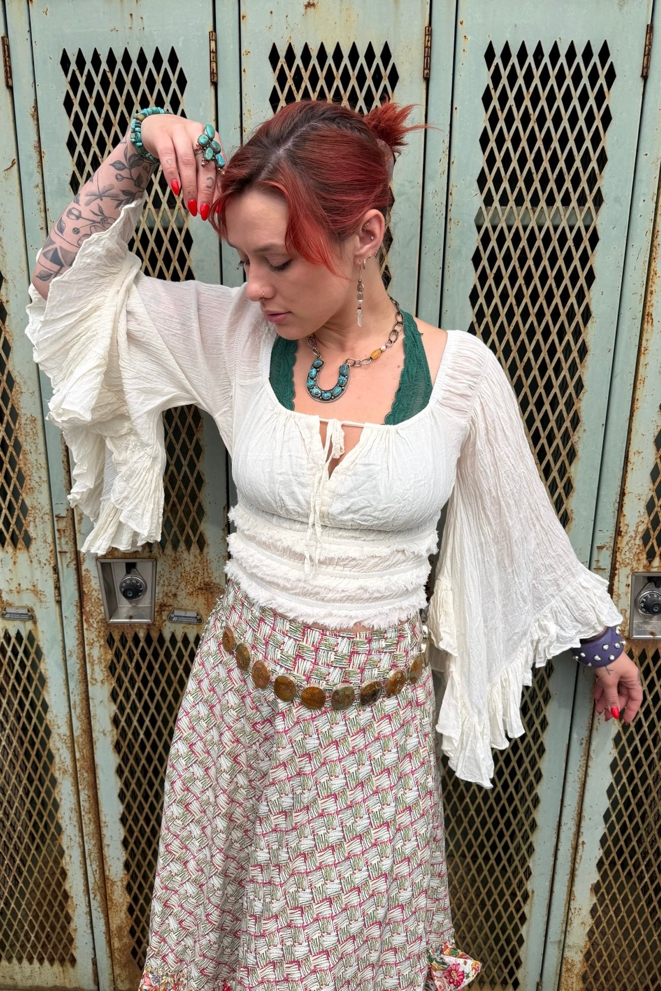 Boho Real Turquoise Belt - ivyandlavyboutique ivyandlavyboutique