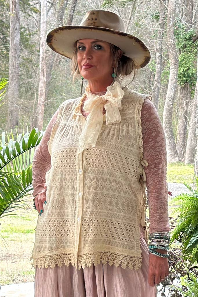 Boho Romantic Eyes on You Top in Tea Stain - ivyandlavyboutique Jaded Gypsy