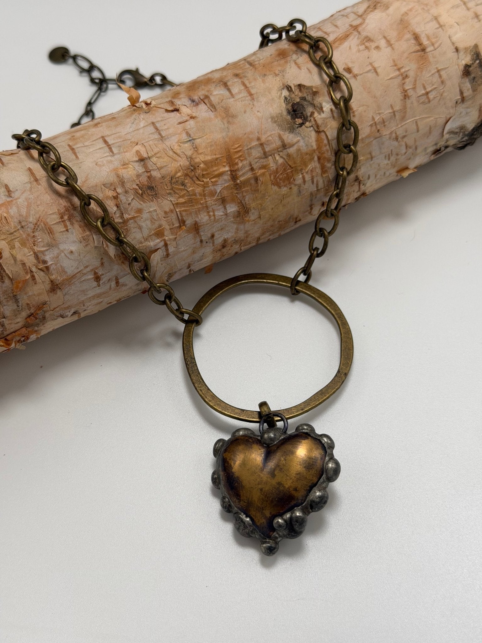 Brass & Circle Necklace - ivyandlavyboutique ivyandlavyboutique