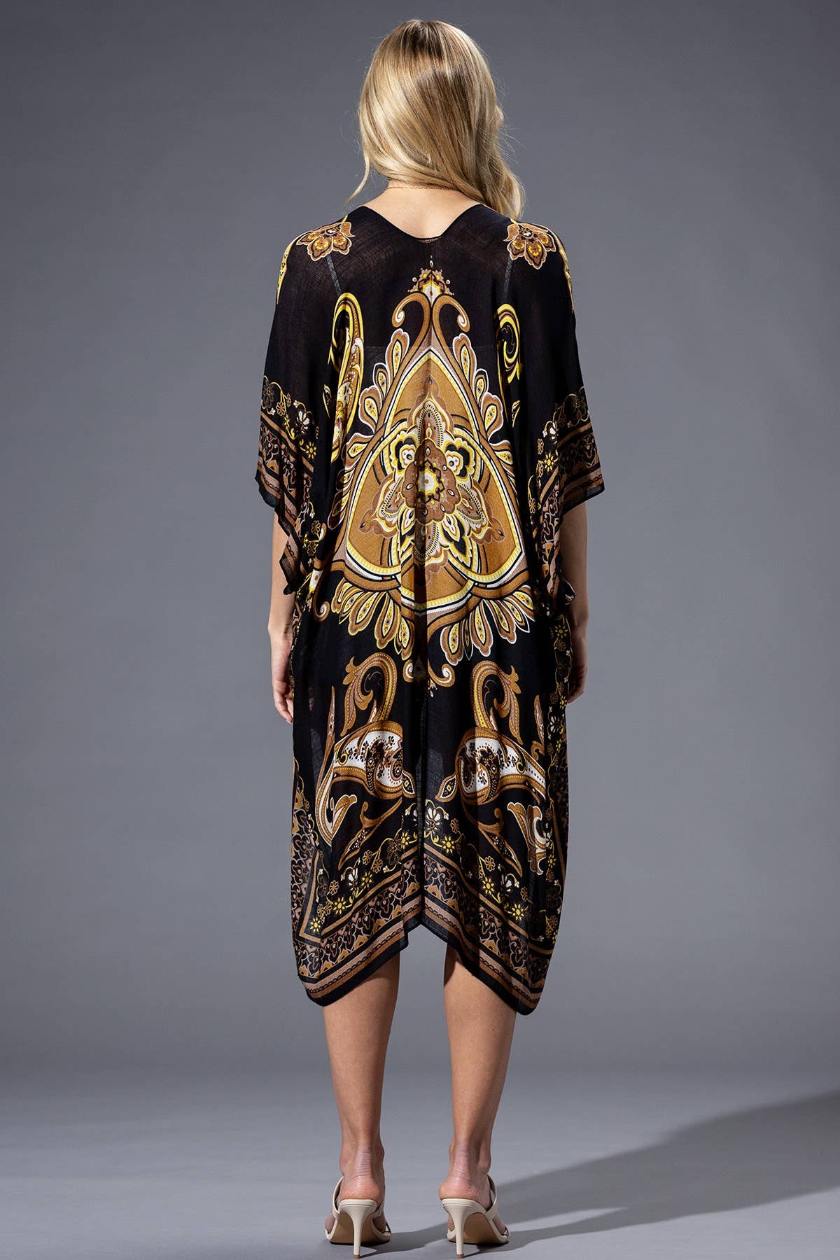 Brown Yellow Multi Kimono - ivyandlavyboutique Urbanista