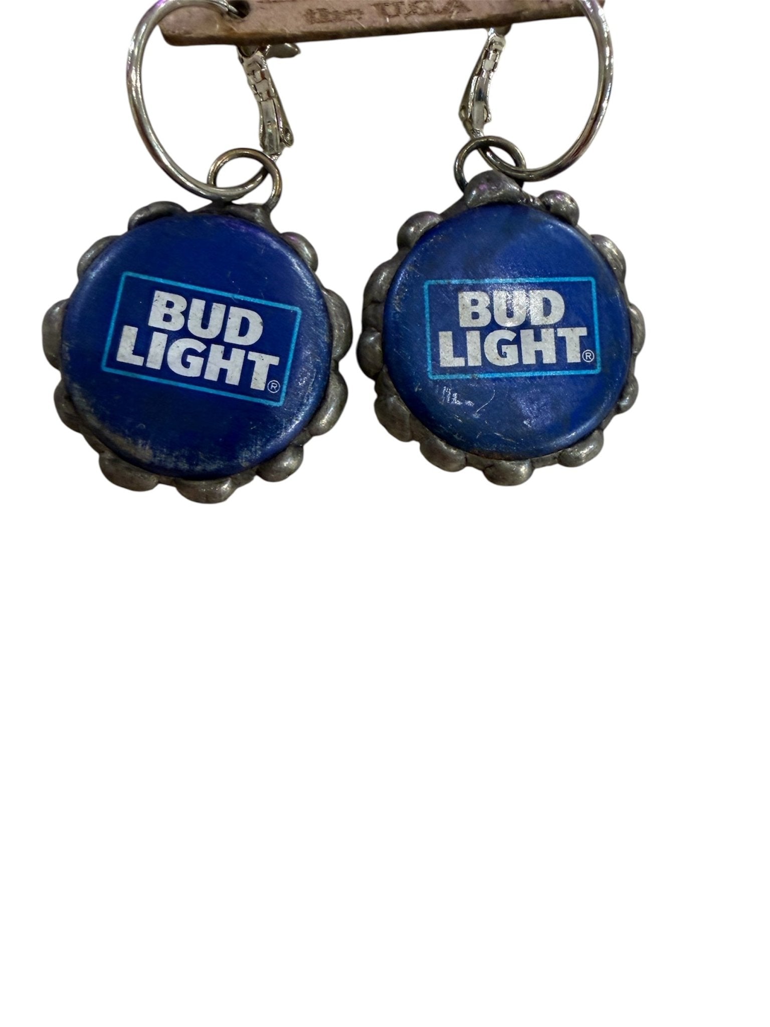 Bud Light Earrings - ivyandlavyboutique Art by Amy