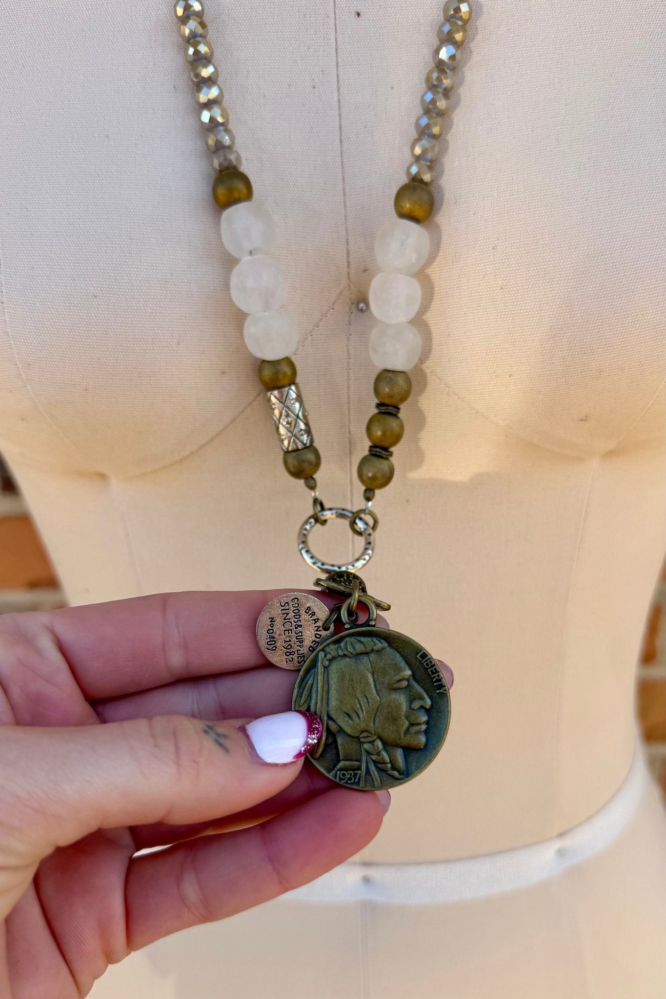 Buffalo Coin Necklace - ivyandlavyboutique ivyandlavyboutique