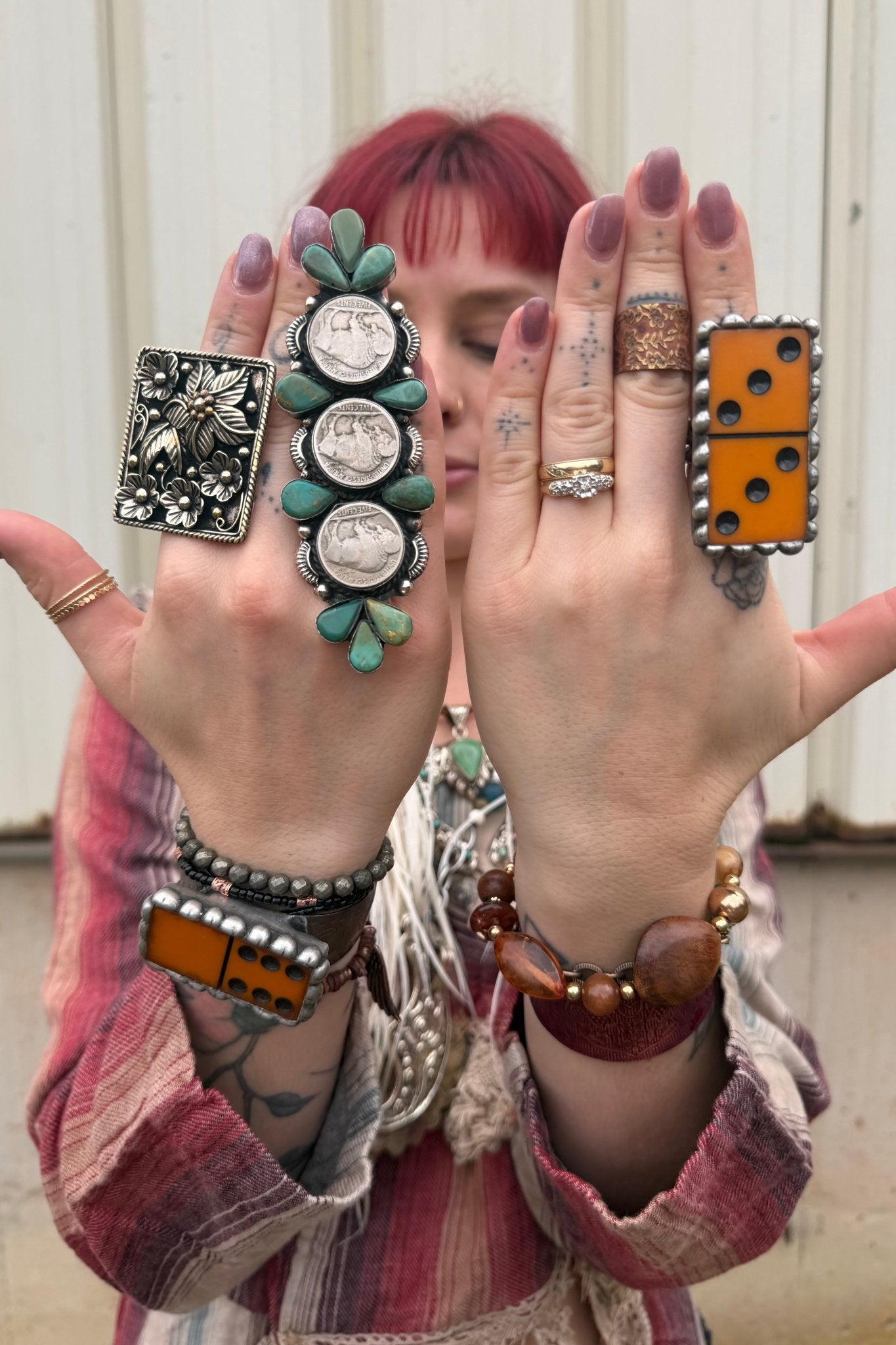 Buffalo Long Statement Ring - ivyandlavyboutique ivyandlavyboutique