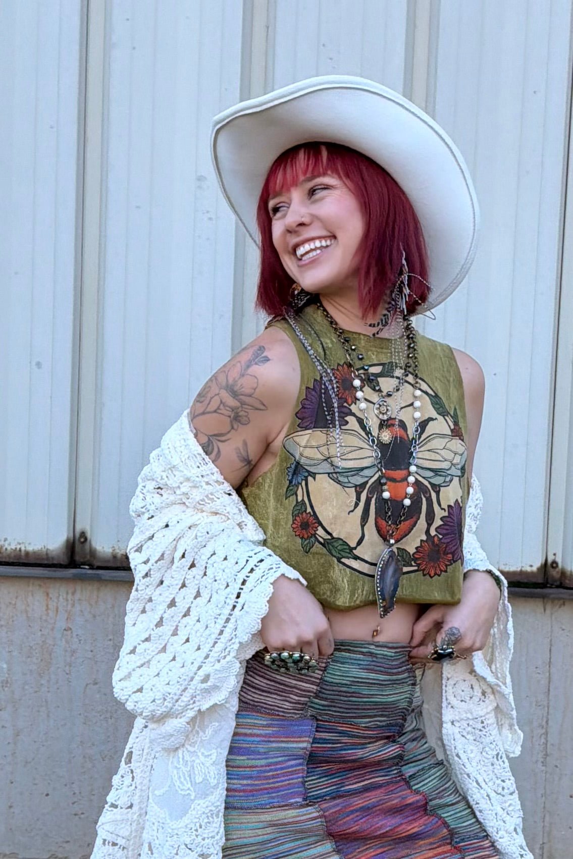 Bugging Out Sleeveless Crop - ivyandlavyboutique Kathmandu Imports