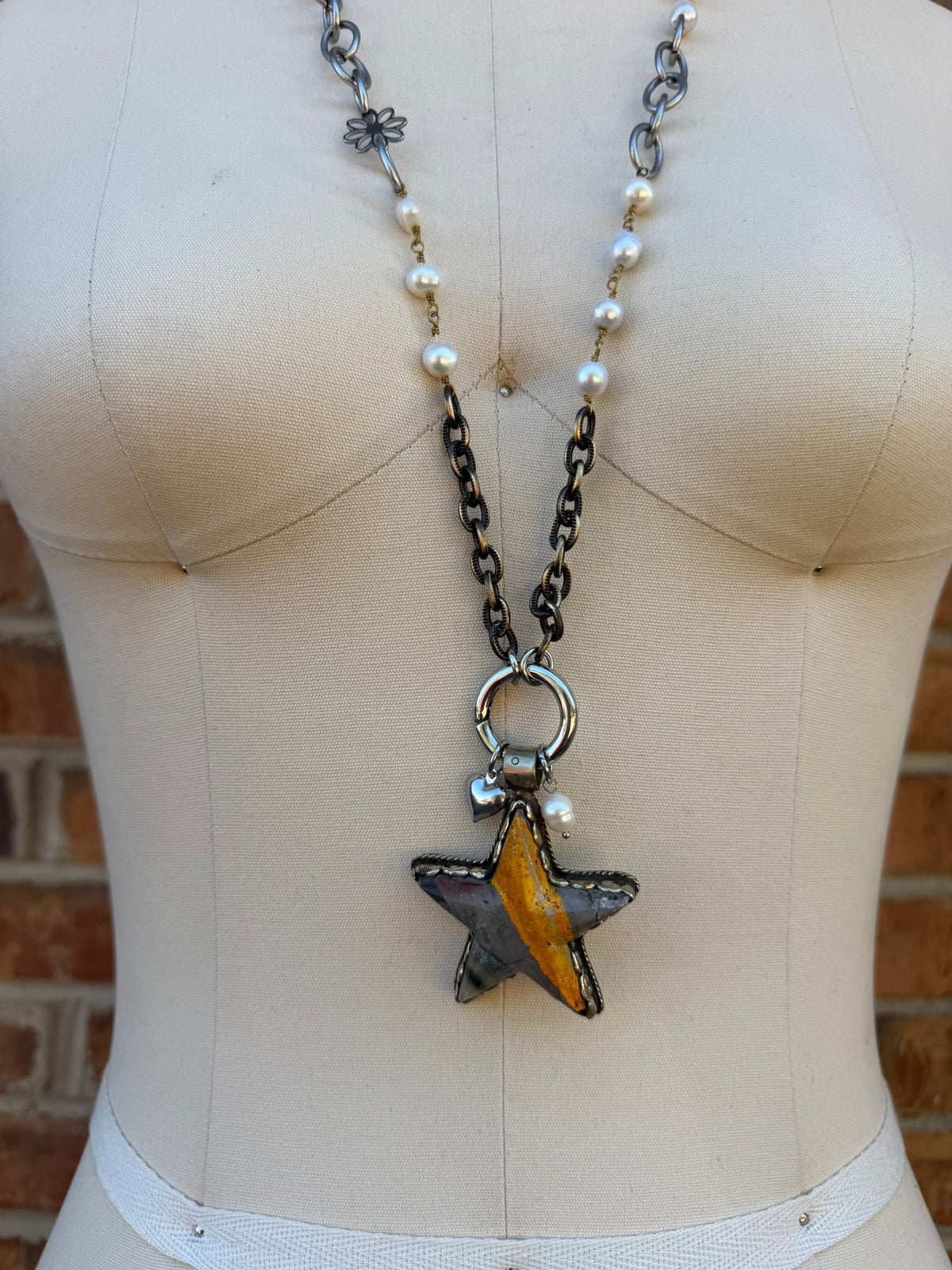 Bumbebee Jaspar Star Necklace - Boho Wanderlust Boutique Boho Wanderlust Boutique