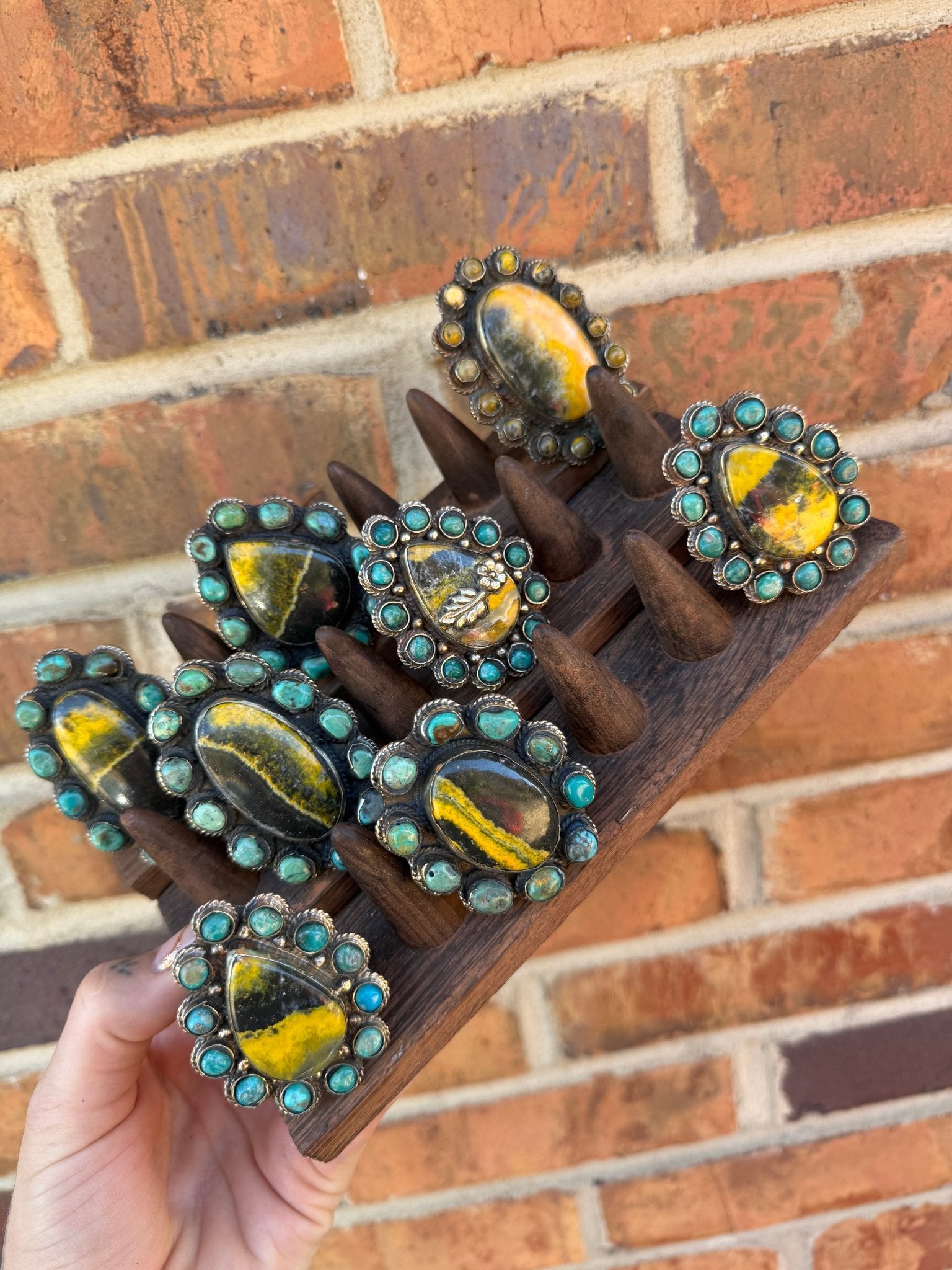 Bumble Bee Jasper Statement Ring - ivyandlavyboutique ivyandlavyboutique