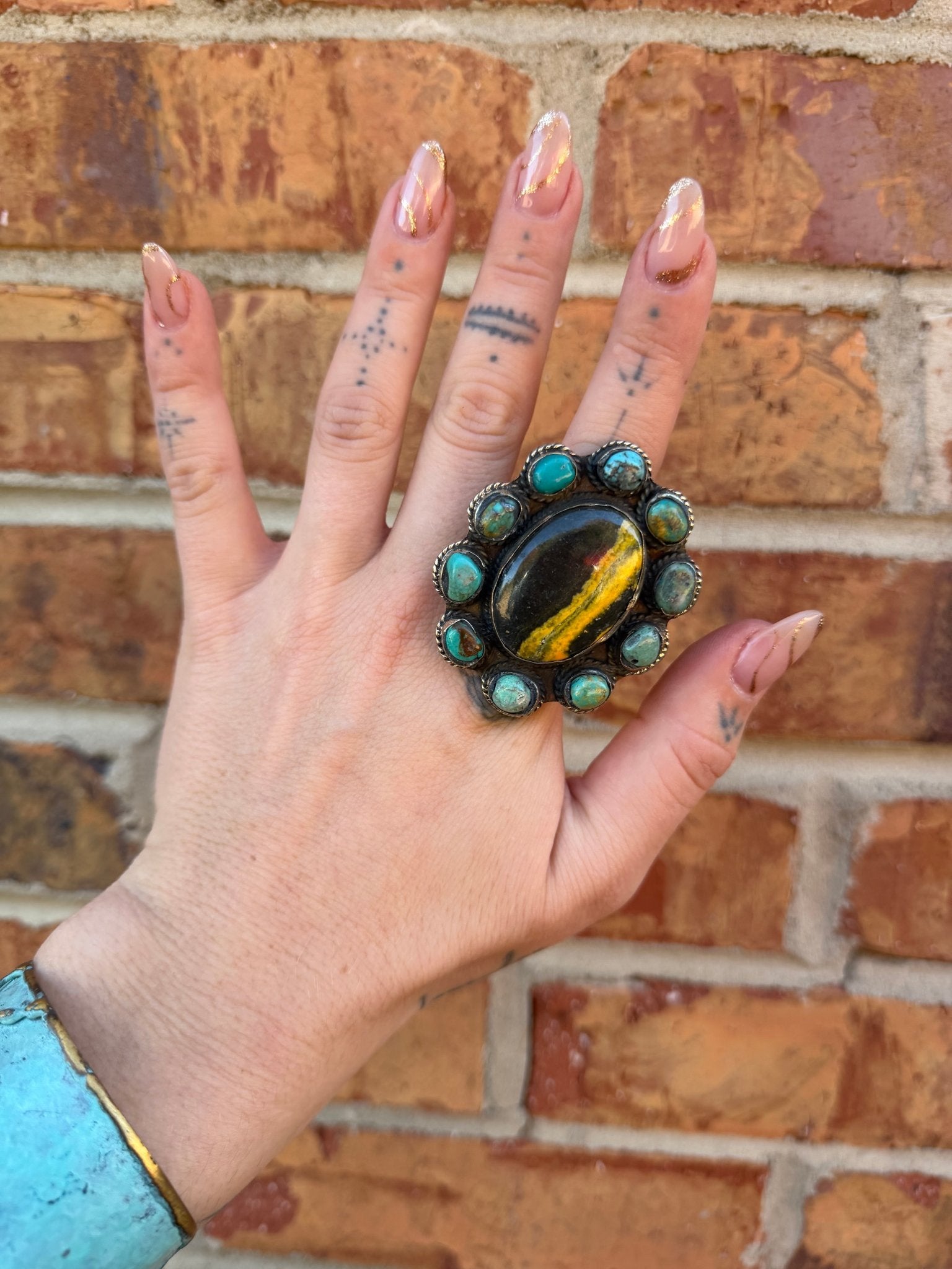 Bumble Bee Jasper Statement Ring - ivyandlavyboutique ivyandlavyboutique