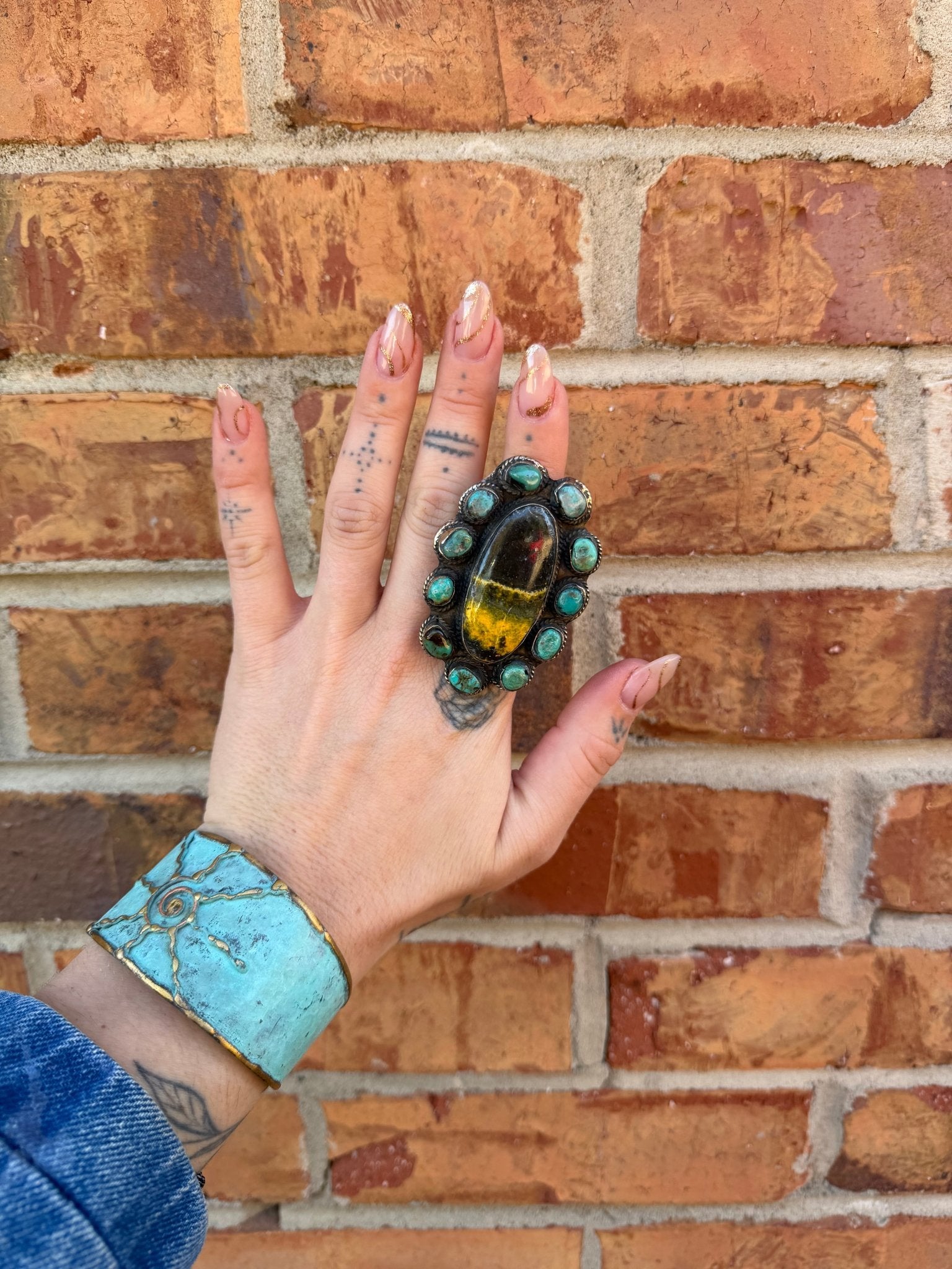 Bumble Bee Jasper Statement Ring - ivyandlavyboutique ivyandlavyboutique