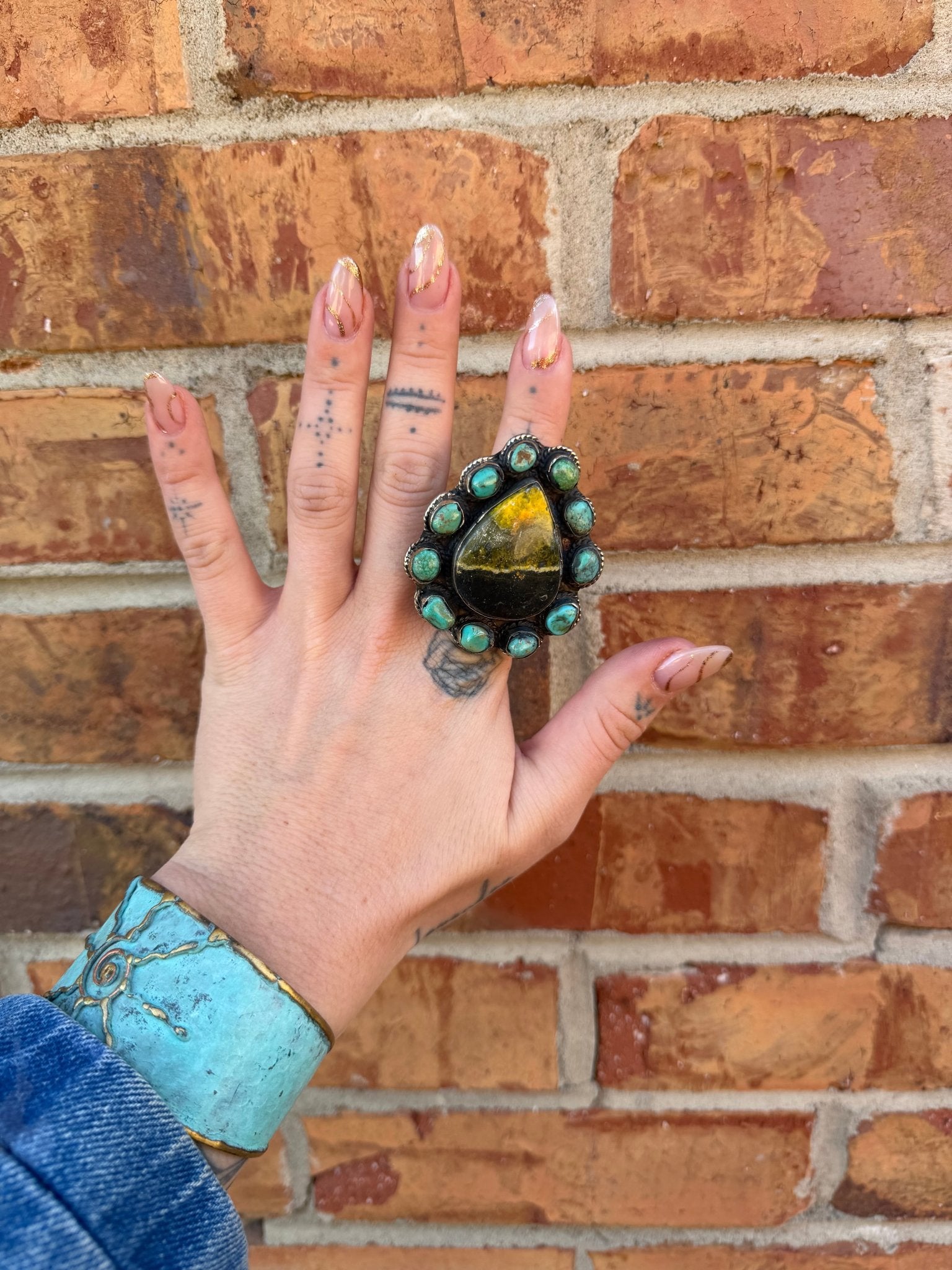 Bumble Bee Jasper Statement Ring - ivyandlavyboutique ivyandlavyboutique