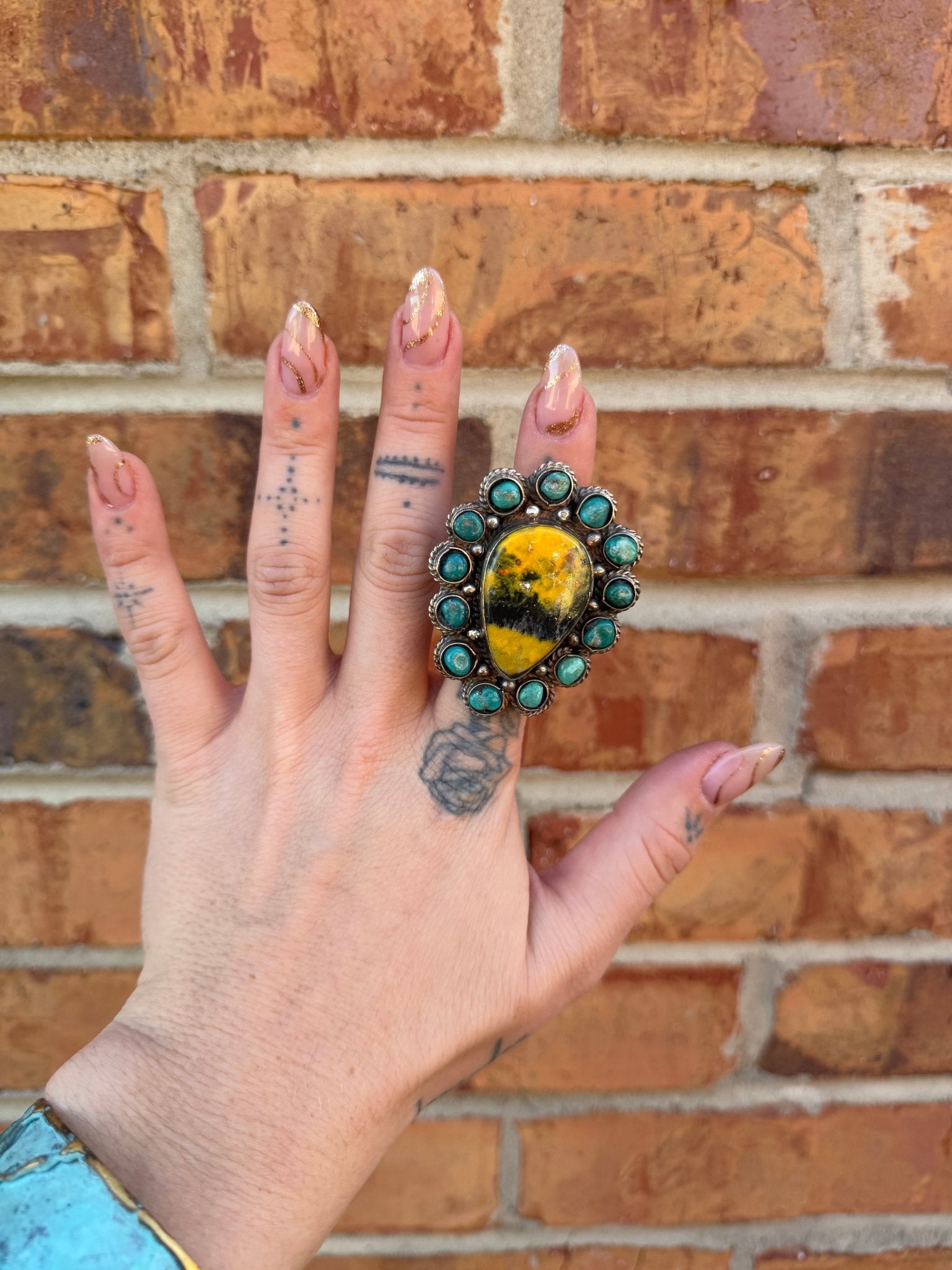 Bumble Bee Jasper Statement Ring - ivyandlavyboutique ivyandlavyboutique