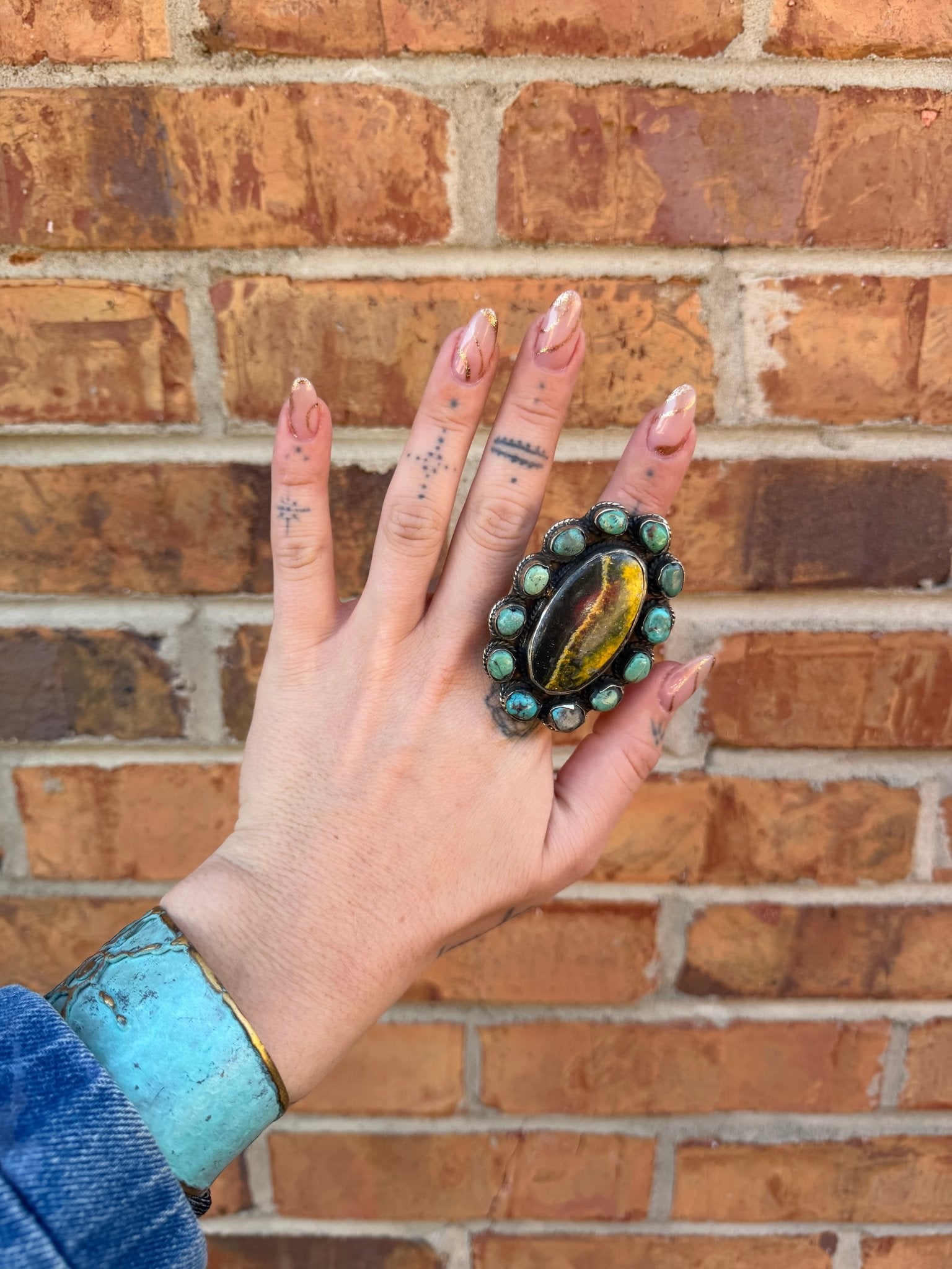 Bumble Bee Jasper Statement Ring - ivyandlavyboutique ivyandlavyboutique