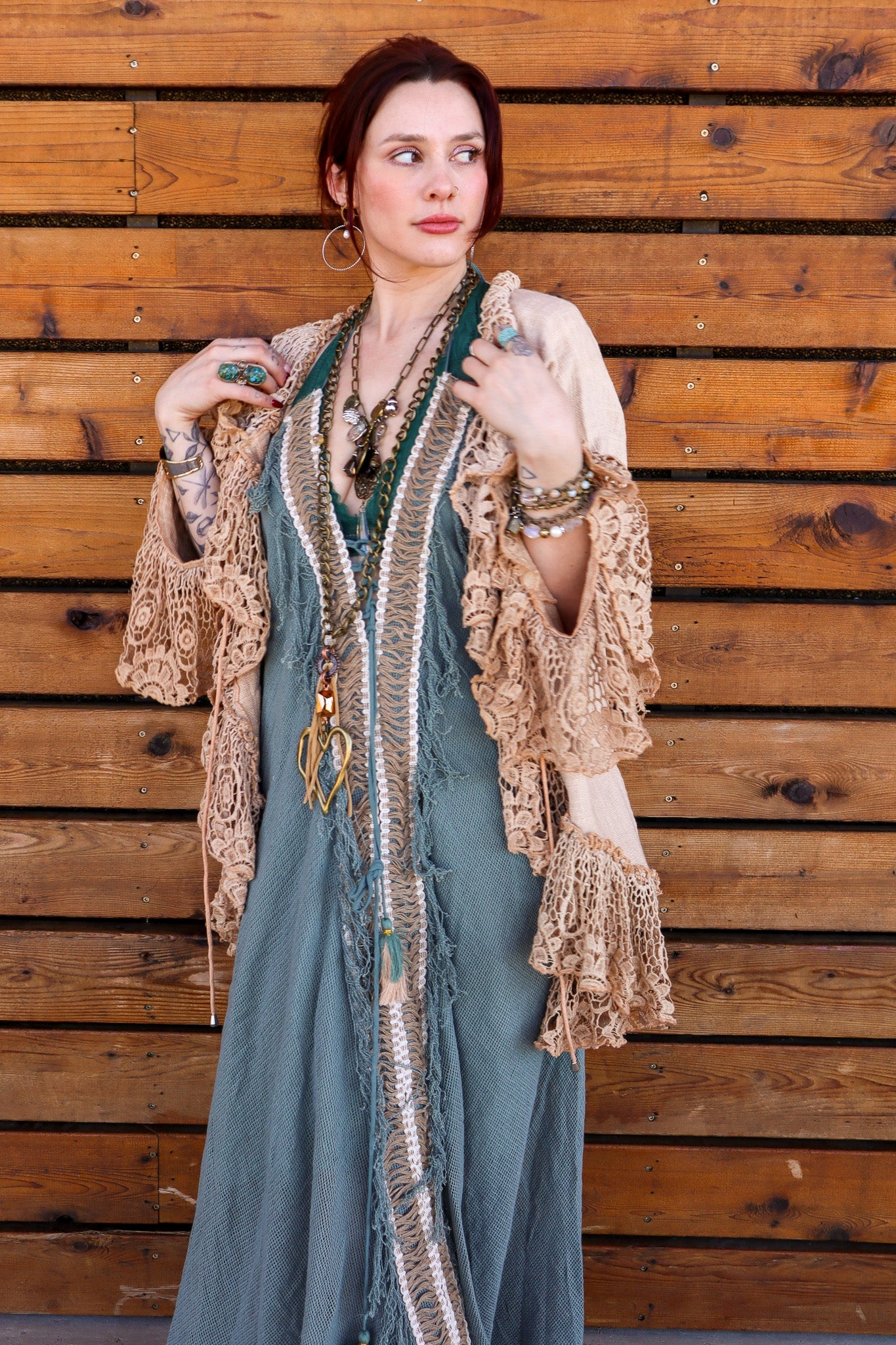 Burlap Wandering Livestock Cropped Jacket - ivyandlavyboutique A Rare Bird Shop