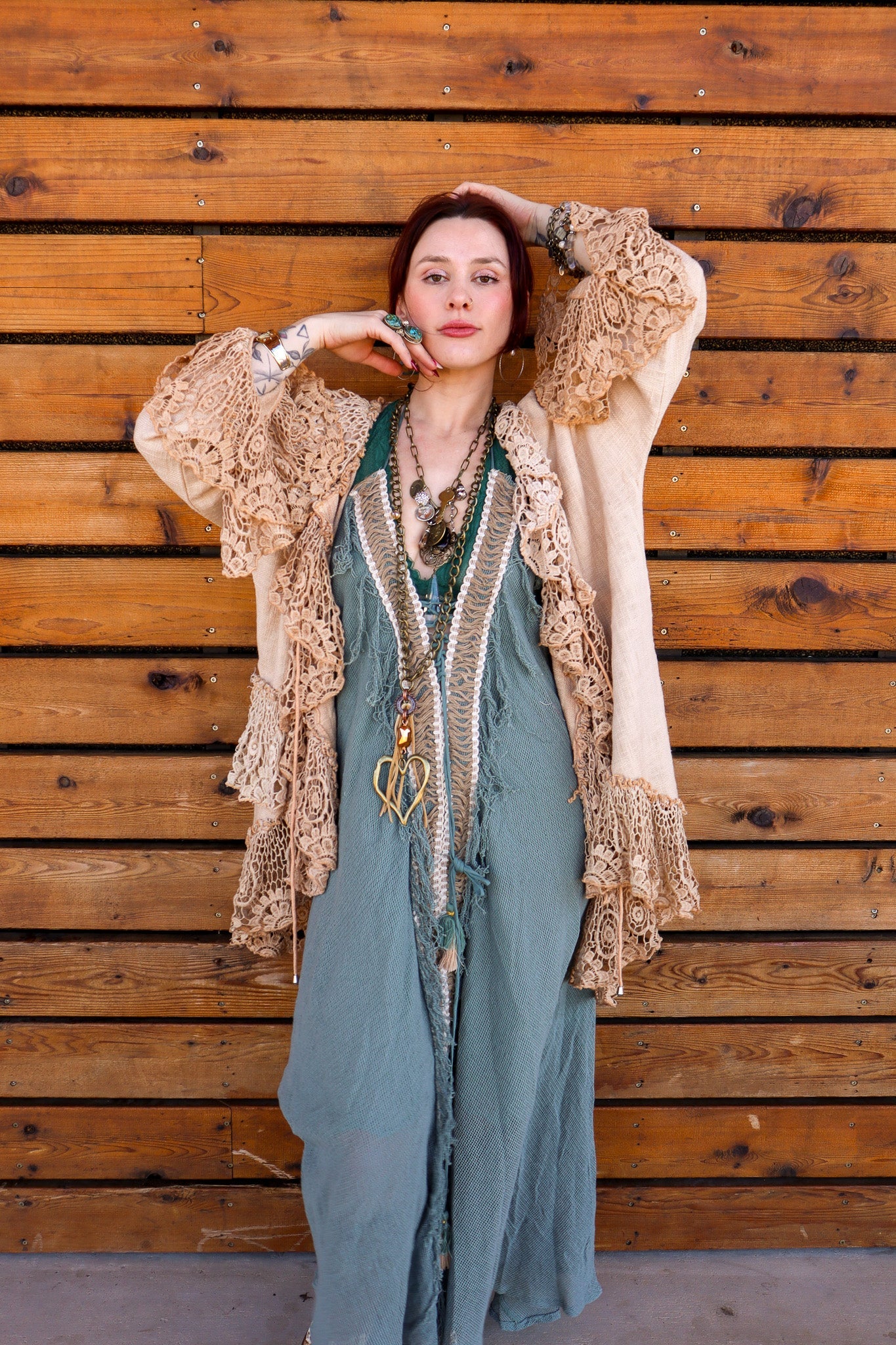 Burlap Wandering Livestock Cropped Jacket - ivyandlavyboutique A Rare Bird Shop