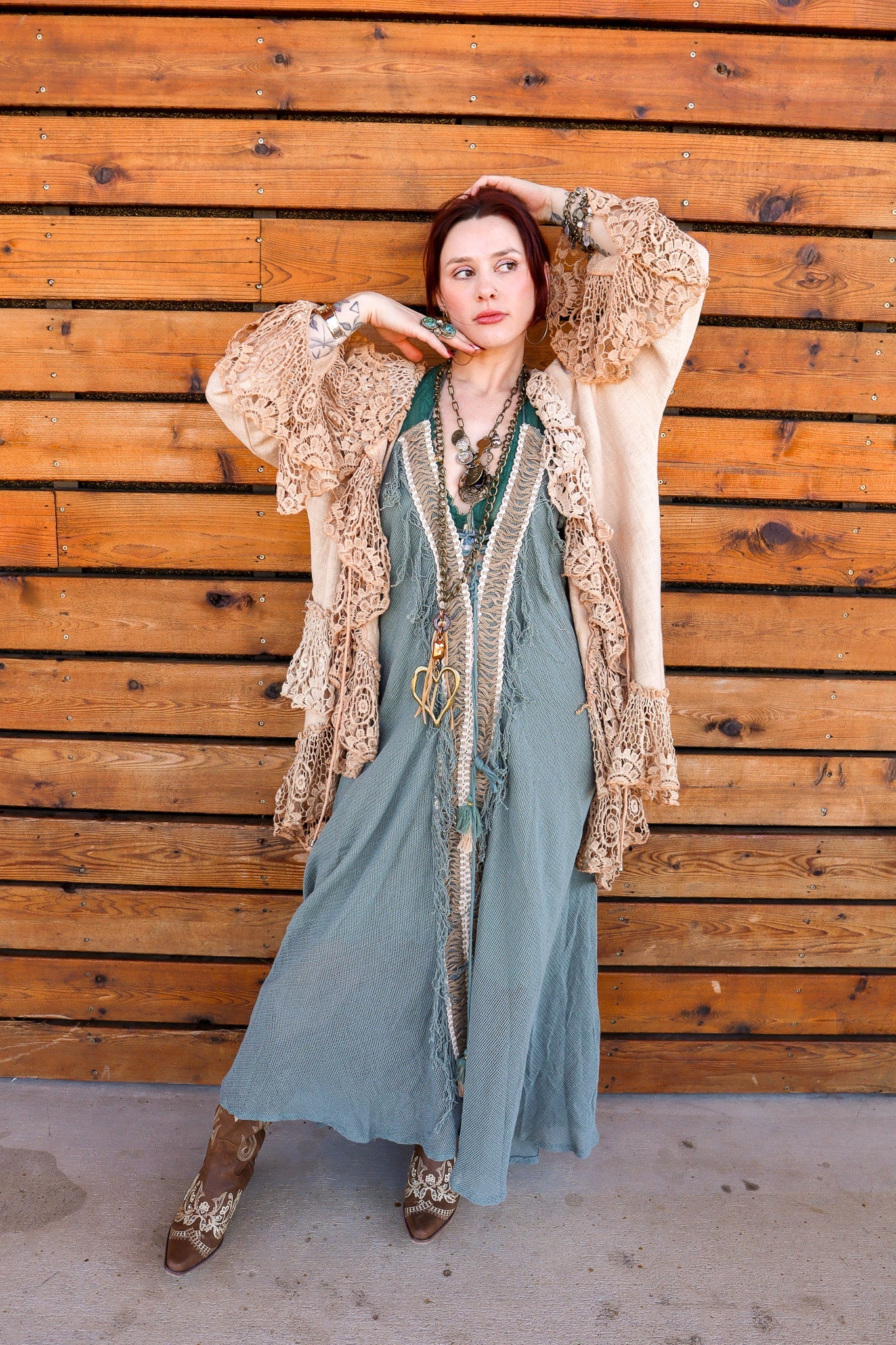 Burlap Wandering Livestock Cropped Jacket - ivyandlavyboutique A Rare Bird Shop