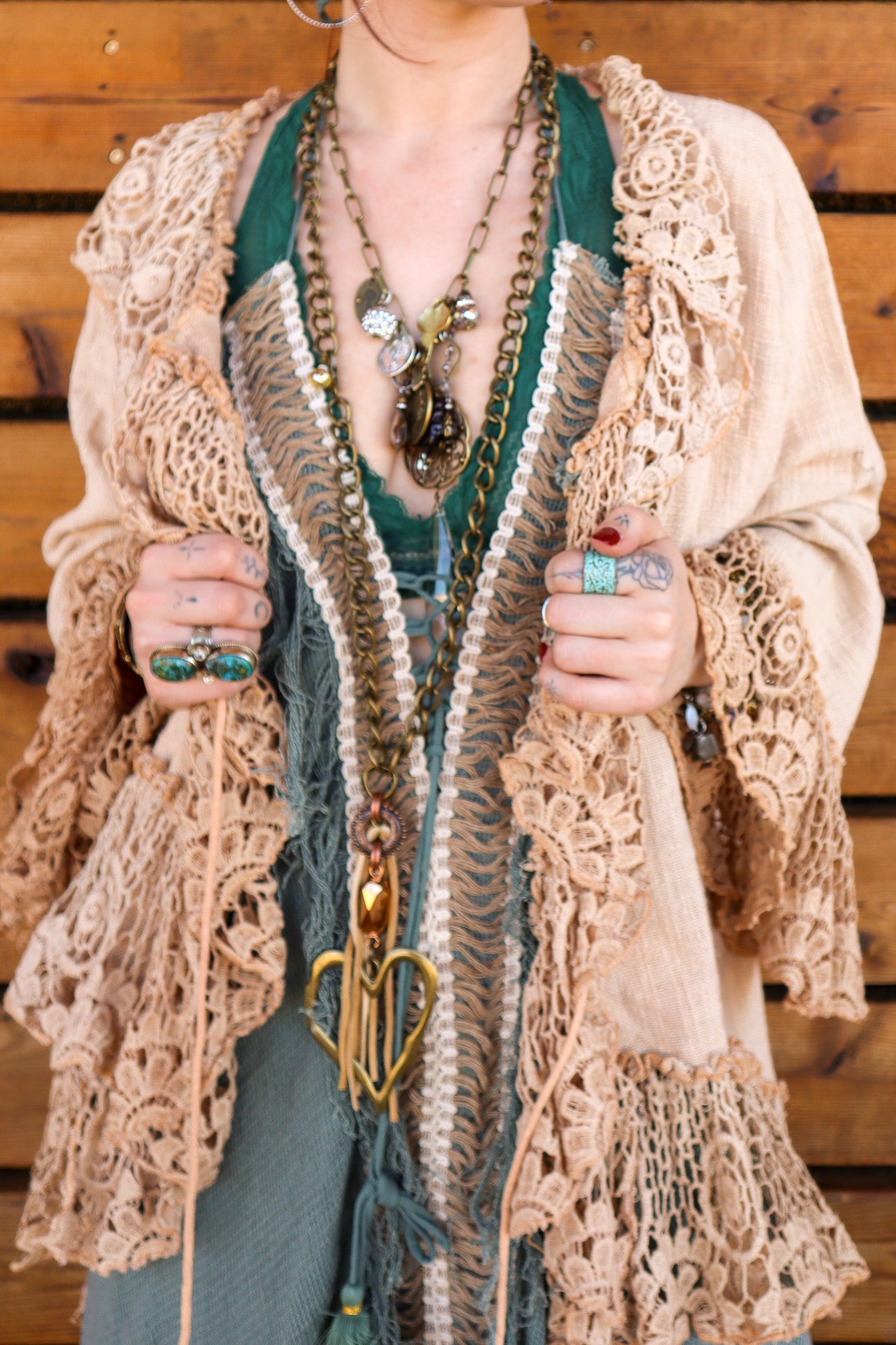 Burlap Wandering Livestock Cropped Jacket - ivyandlavyboutique A Rare Bird Shop