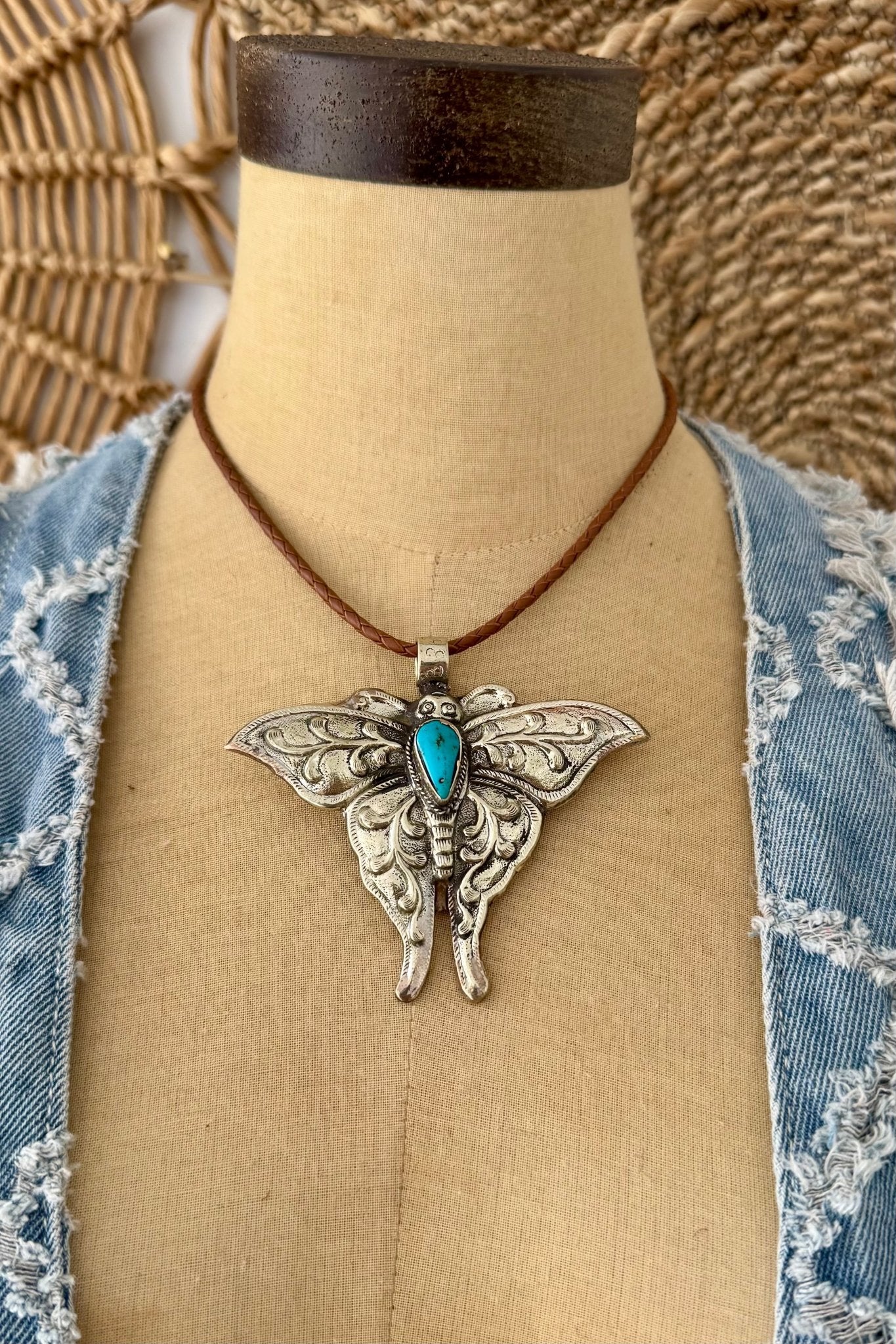 Butterfly Bliss Combo 2 Choker on Leather - ivyandlavyboutique ivyandlavyboutique